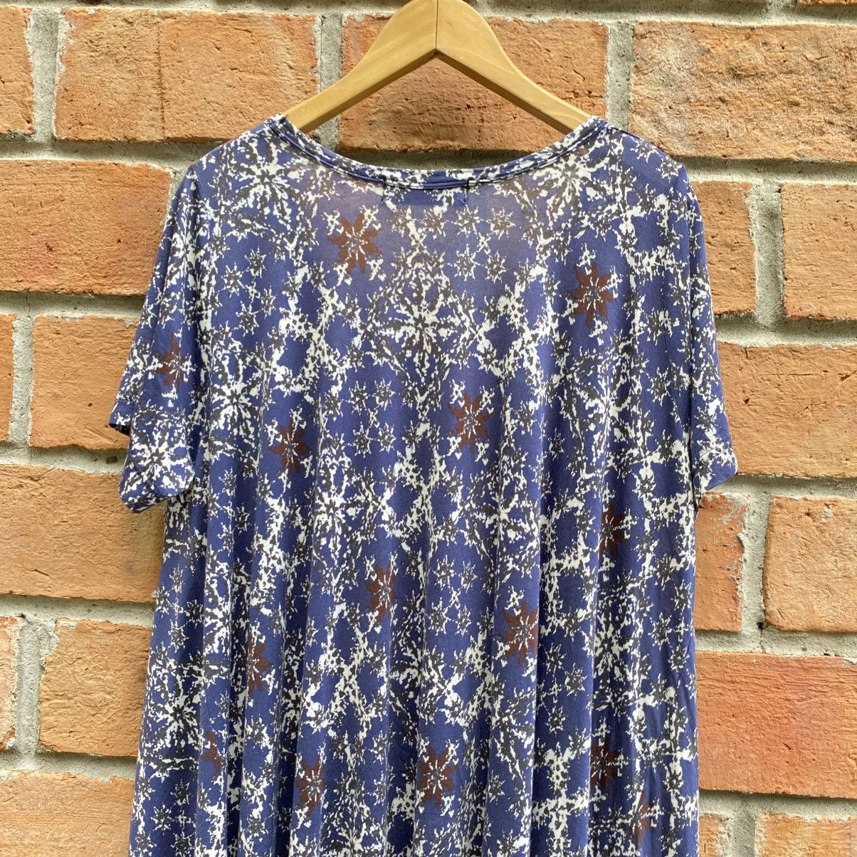 Zucca Zucca Blue Short Sleeve Printed Flare Tunic Top Size M / US 6-8 / IT 42-44 - 8 Thumbnail