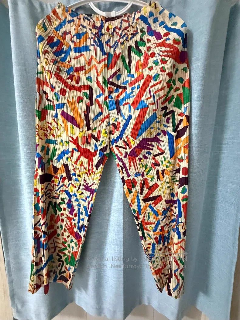 Issey Miyake Issey Miyake size:3 Color-Block Pants Size 22" - 2 Thumbnail
