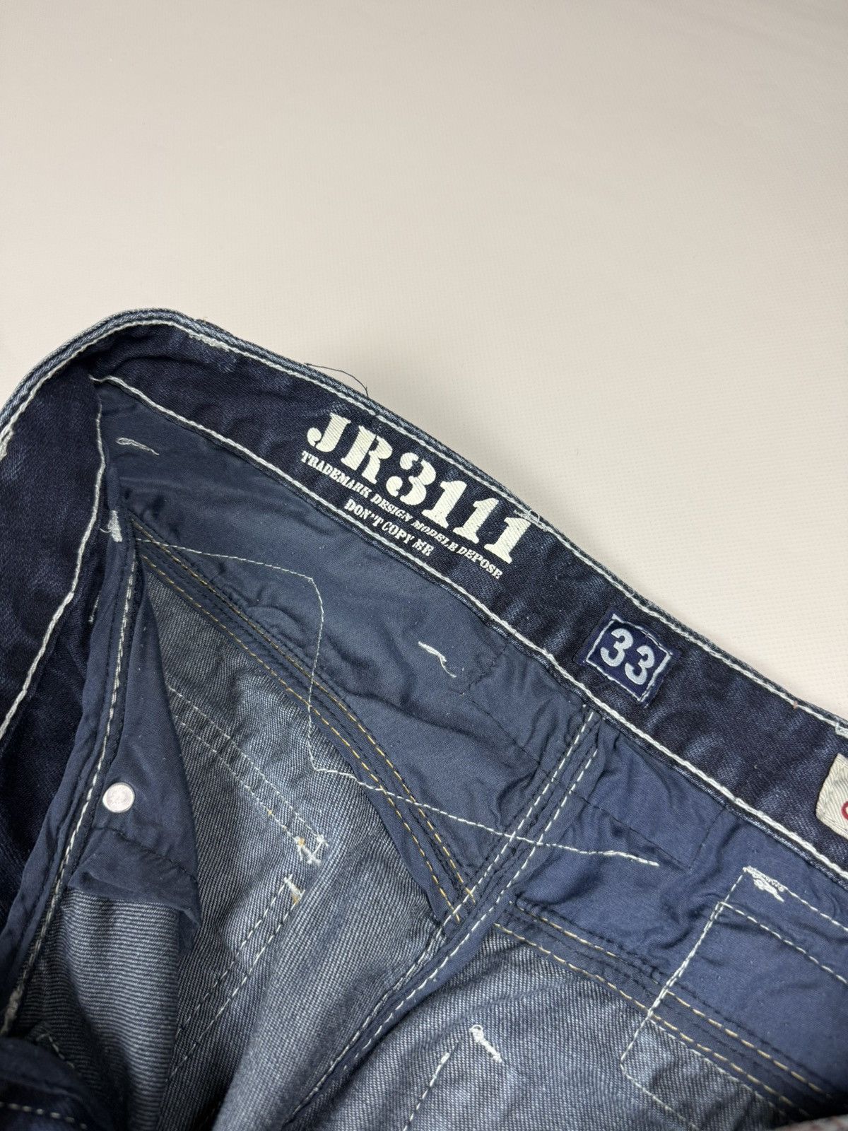 Japanese Brand J-Rag Men’s Japanese Style Multipocket Patchwork Jeans Size US 33 - 12 Thumbnail