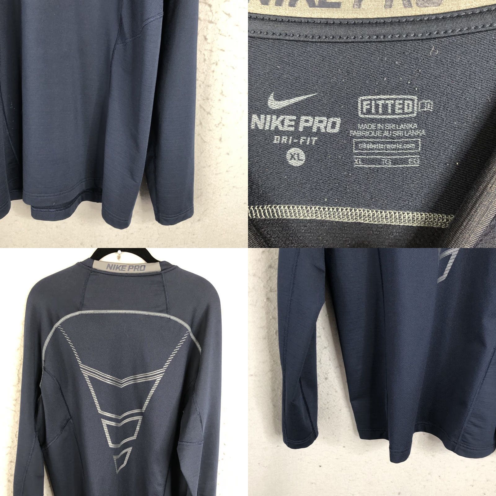 Nike Nike Pro Sweater Mens XL Navy Blue Dri Fit Athleisure Performance 1/4 Zip Jacket Windbreaker Mens XL Blue Nike Pro Sweater Size US XL / EU 56 / 4 - 8 Thumbnail