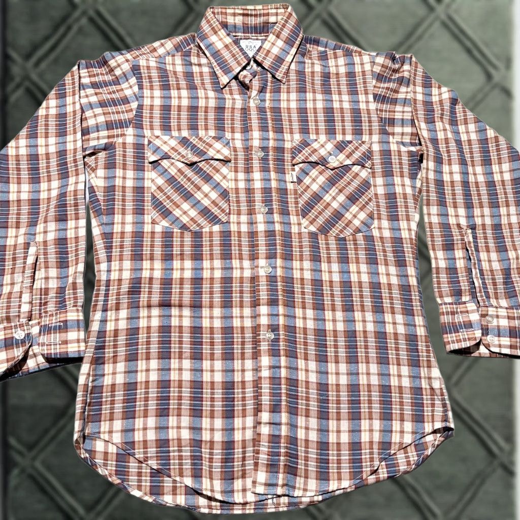 Levi's VTG Levi’s Shirt Men USA Olympic Multi Plaid Long Sleeve Medium Size US M / EU 48-50 / 2 - 1 Thumbnail