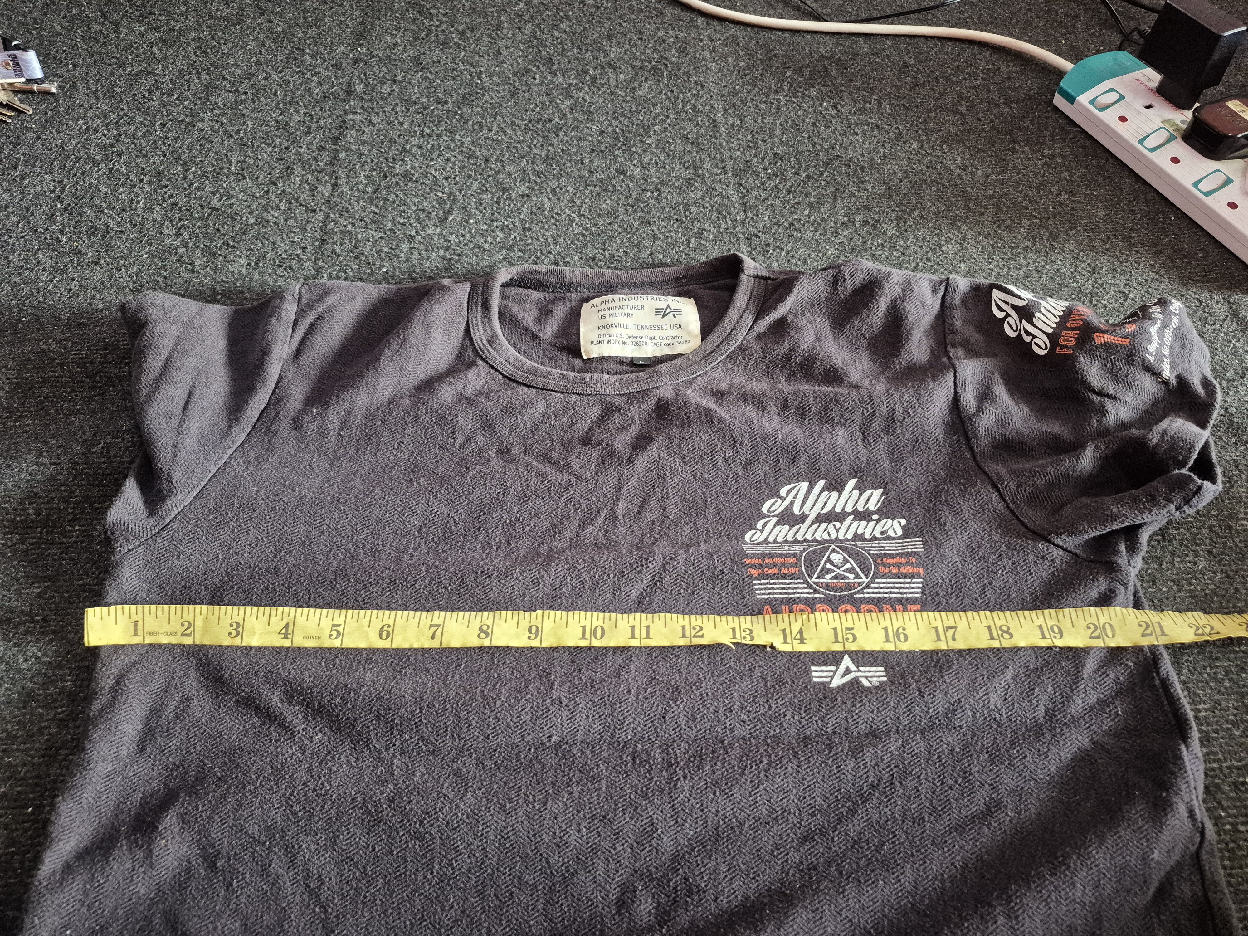 Alpha Industries 🔥 Alpha Industries Airborne US Military Flight Apparel Tee Size US M / EU 48-50 / 2 - 9 Thumbnail