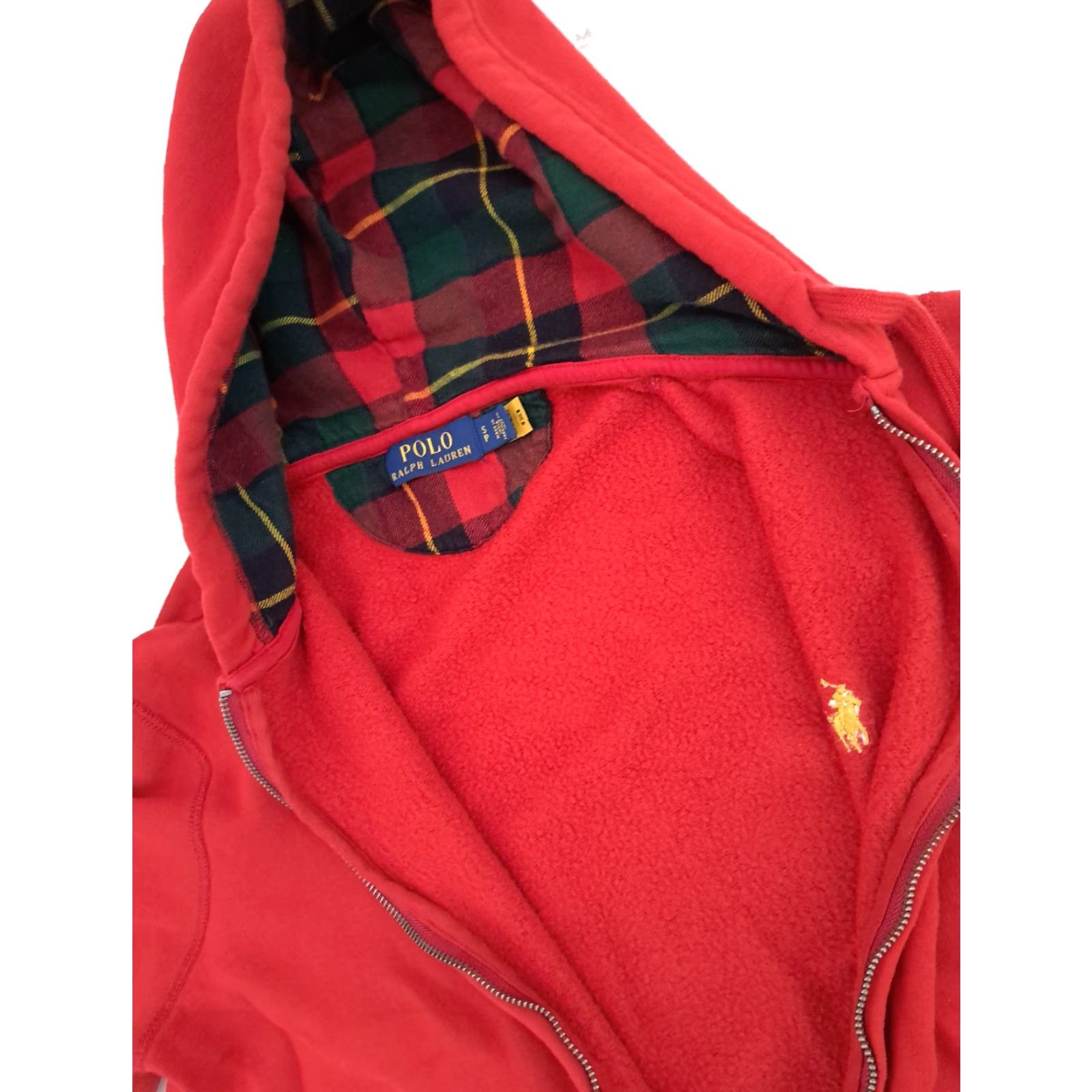 Polo Ralph Lauren VINTAGE Polo Ralph Lauren Full Zip Red Light Hooded Jacket Sweatshirt Women Regular S Spring Winter Red Canvas 24in 22in pit to pit Size S / US 4 / IT 40 - 3 Thumbnail