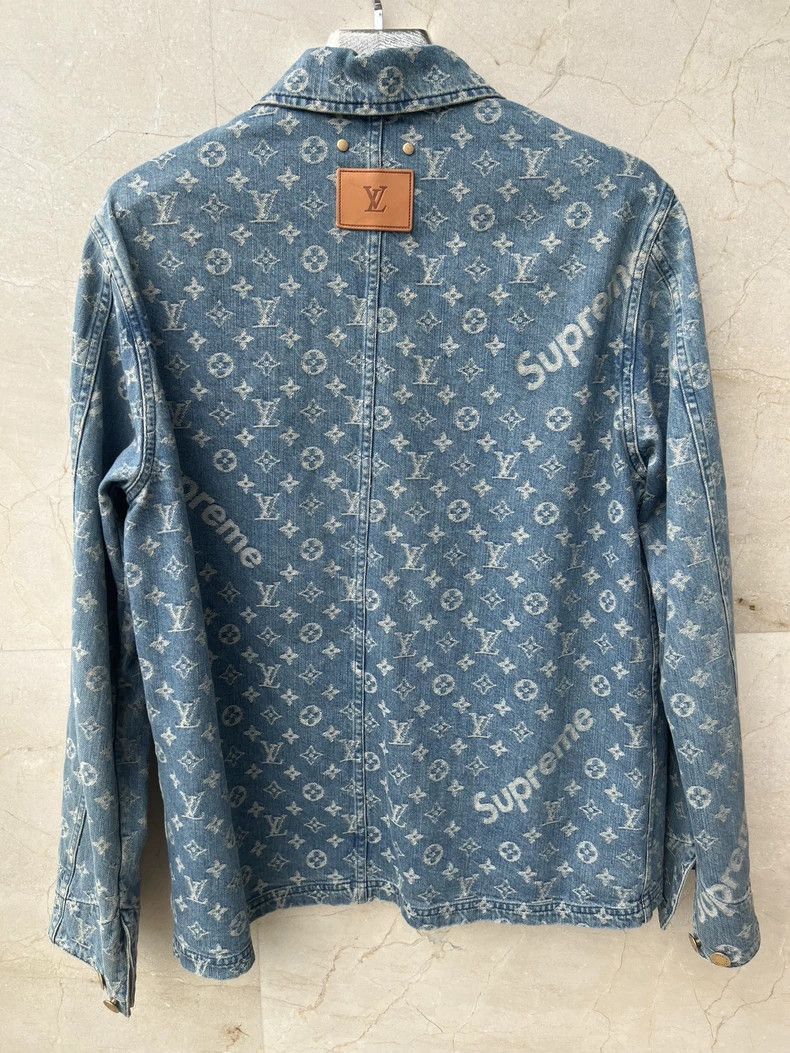 Louis Vuitton Supreme LV Four-Pocket Denim Jacket | Grailed