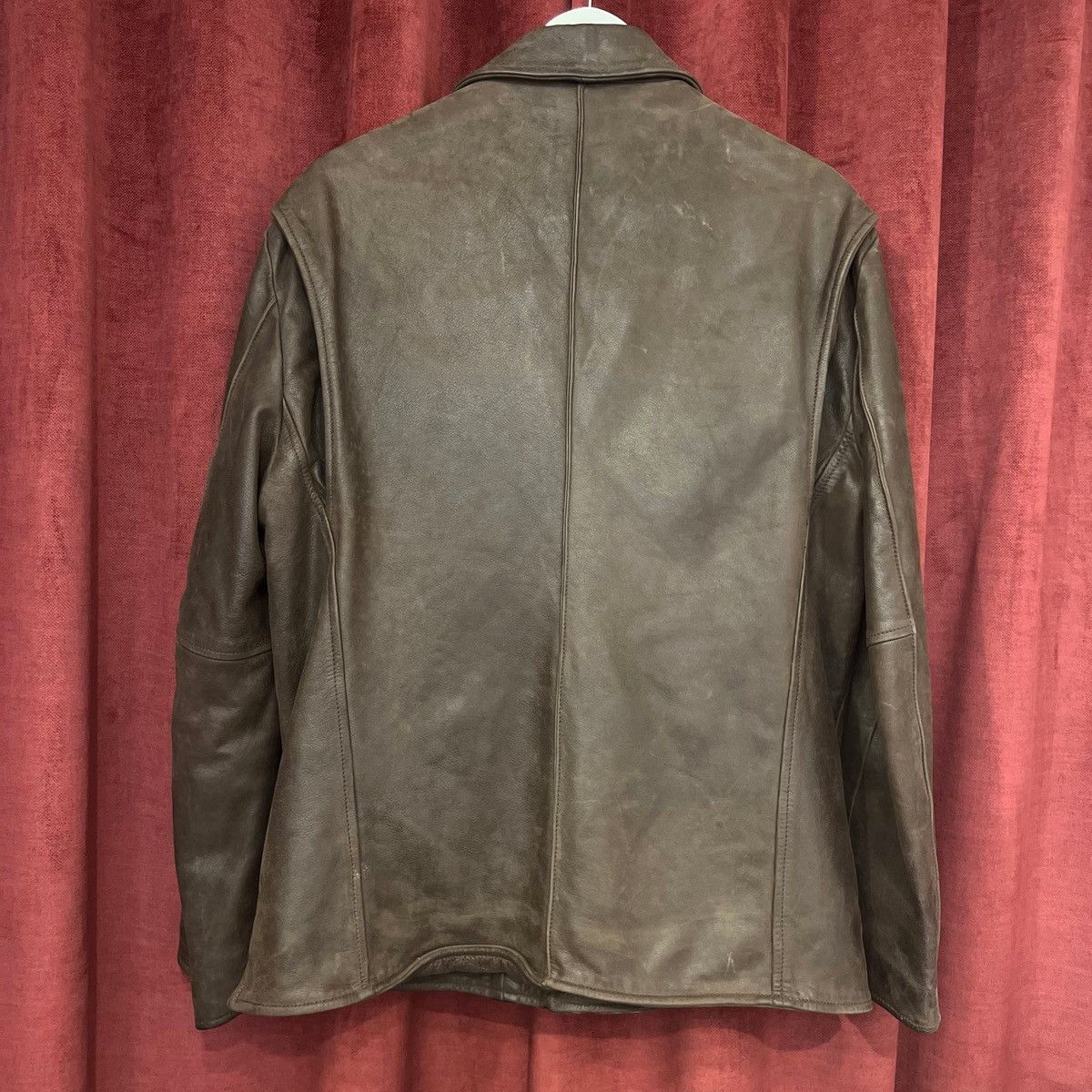 Armani Giorgio Armani Brown Leather Jacket Size US L / EU 52-54 / 3 - 2 Thumbnail