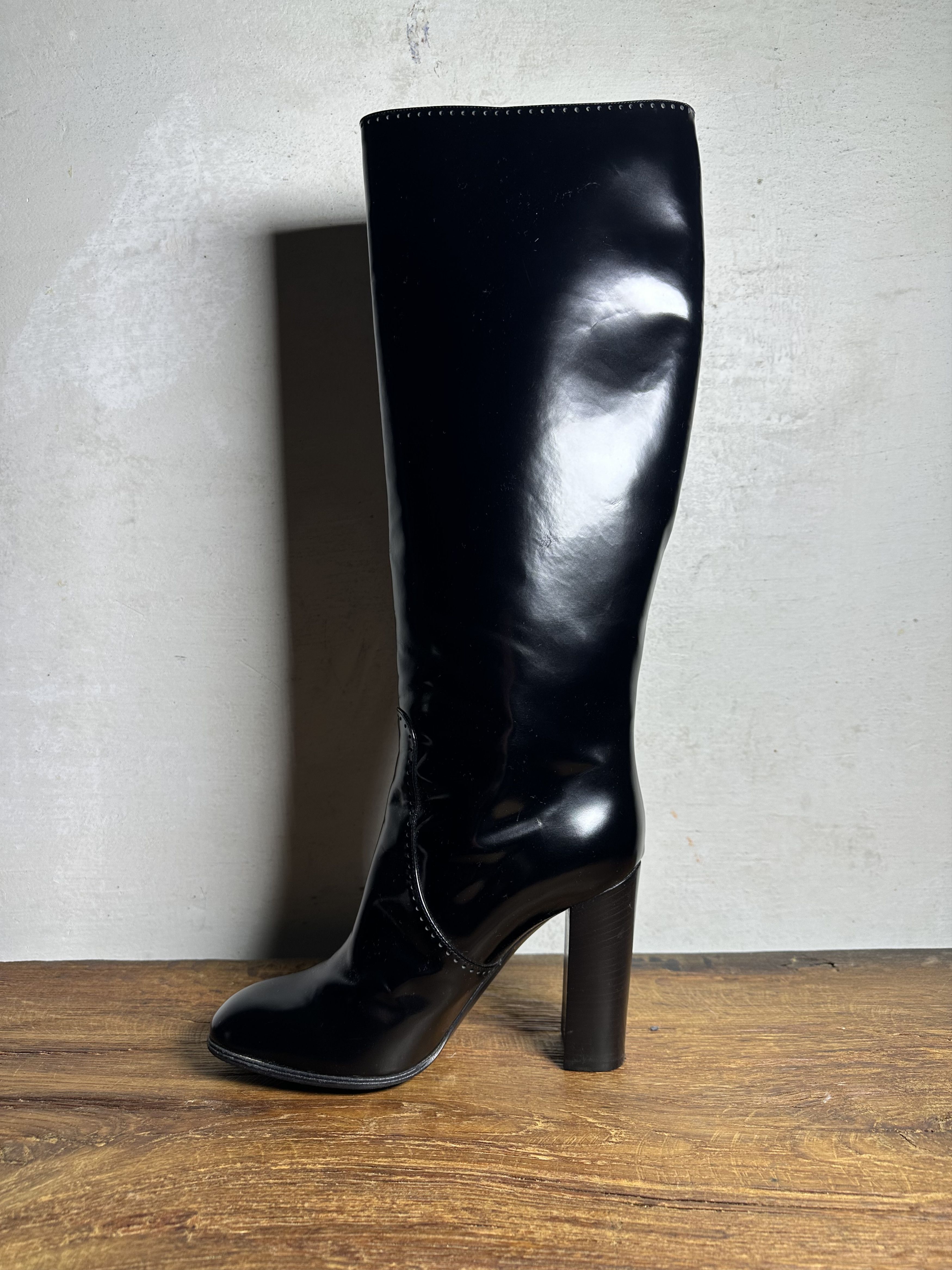 Bottega Veneta Bottega Veneta Patent Leather knee-high boots Size US 9.5 / IT 39.5 - 3 Thumbnail