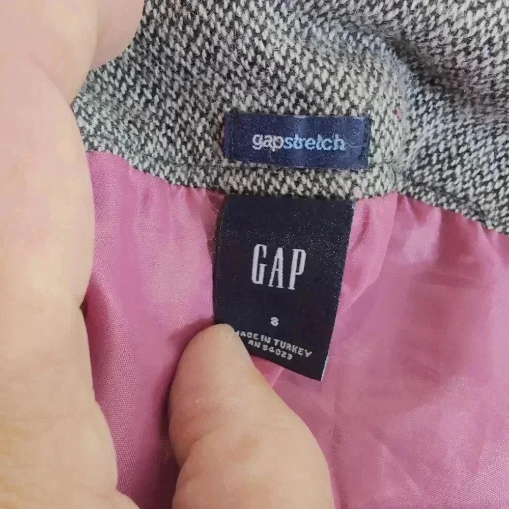 Gap Gray Tweed Wool Blend Mini Skirt with Button by The Gap Size 30" / US 8 / IT 44 - 4 Thumbnail