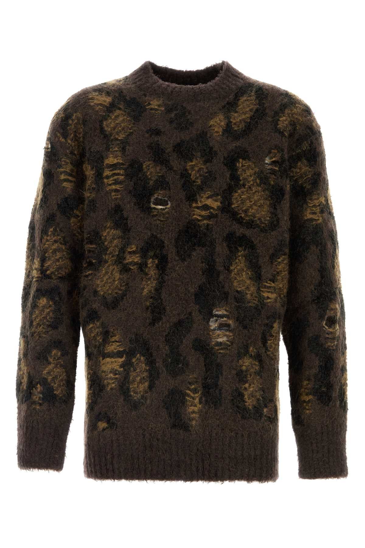 Embroidered Wool Blend Sweater