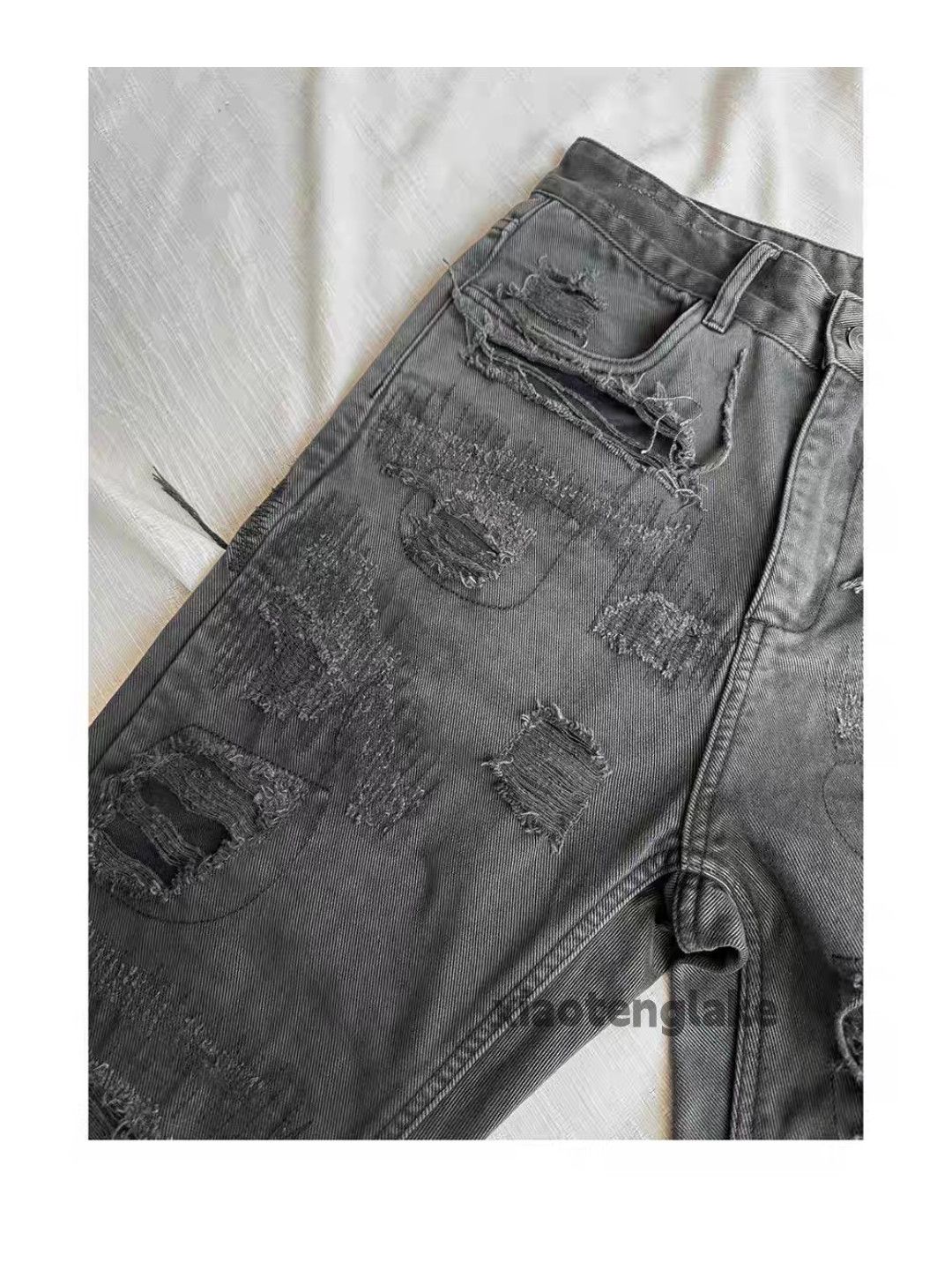 Jean xz waahed faded punk grunge distressed ripped damaged jeans Size US 32 / EU 48 - 6 Thumbnail