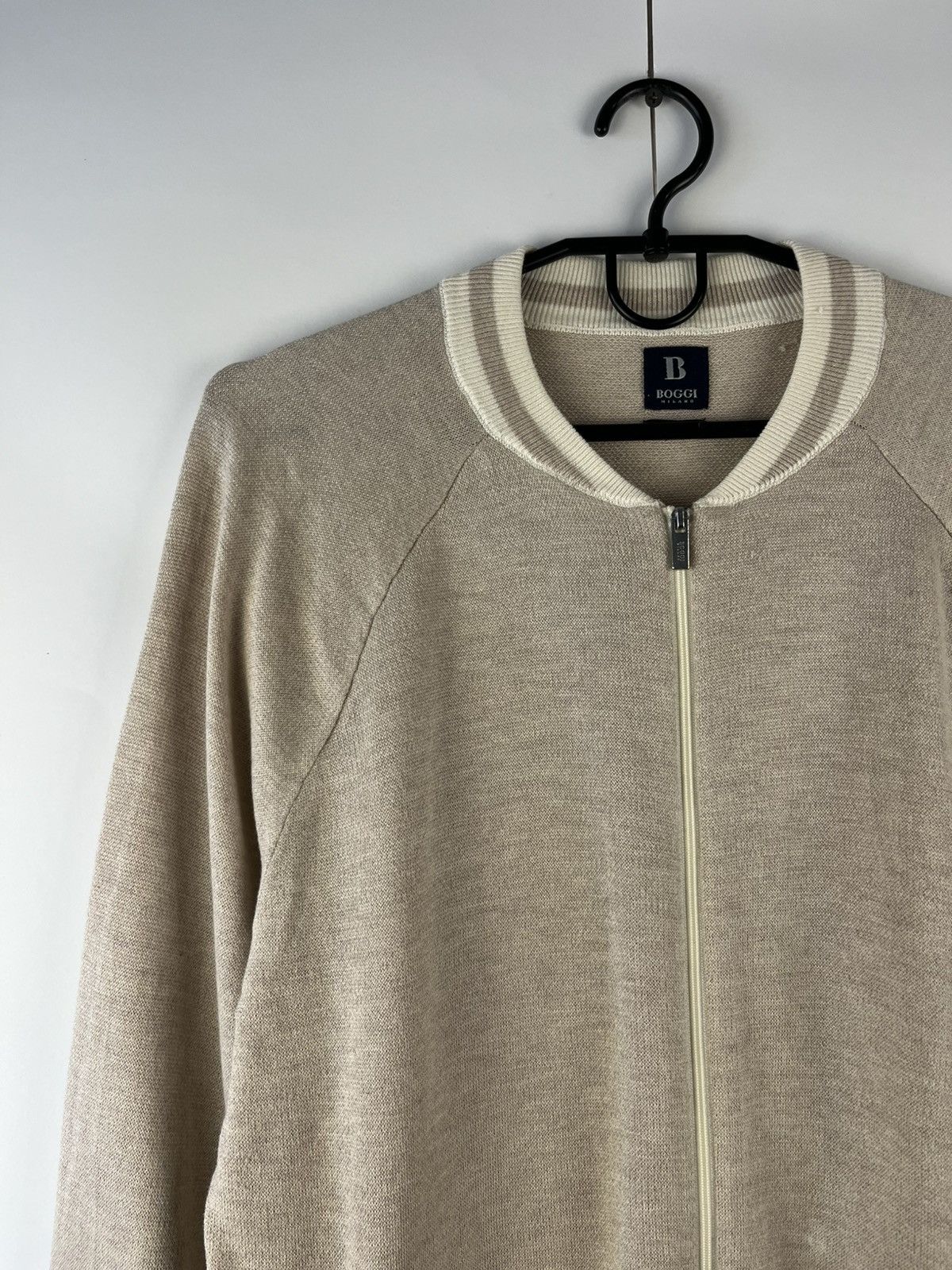Boggi Boggi Milano Luxury Silk & Cashmere Full Zip Sweater Jumper Size US M / EU 48-50 / 2 - 2 Thumbnail