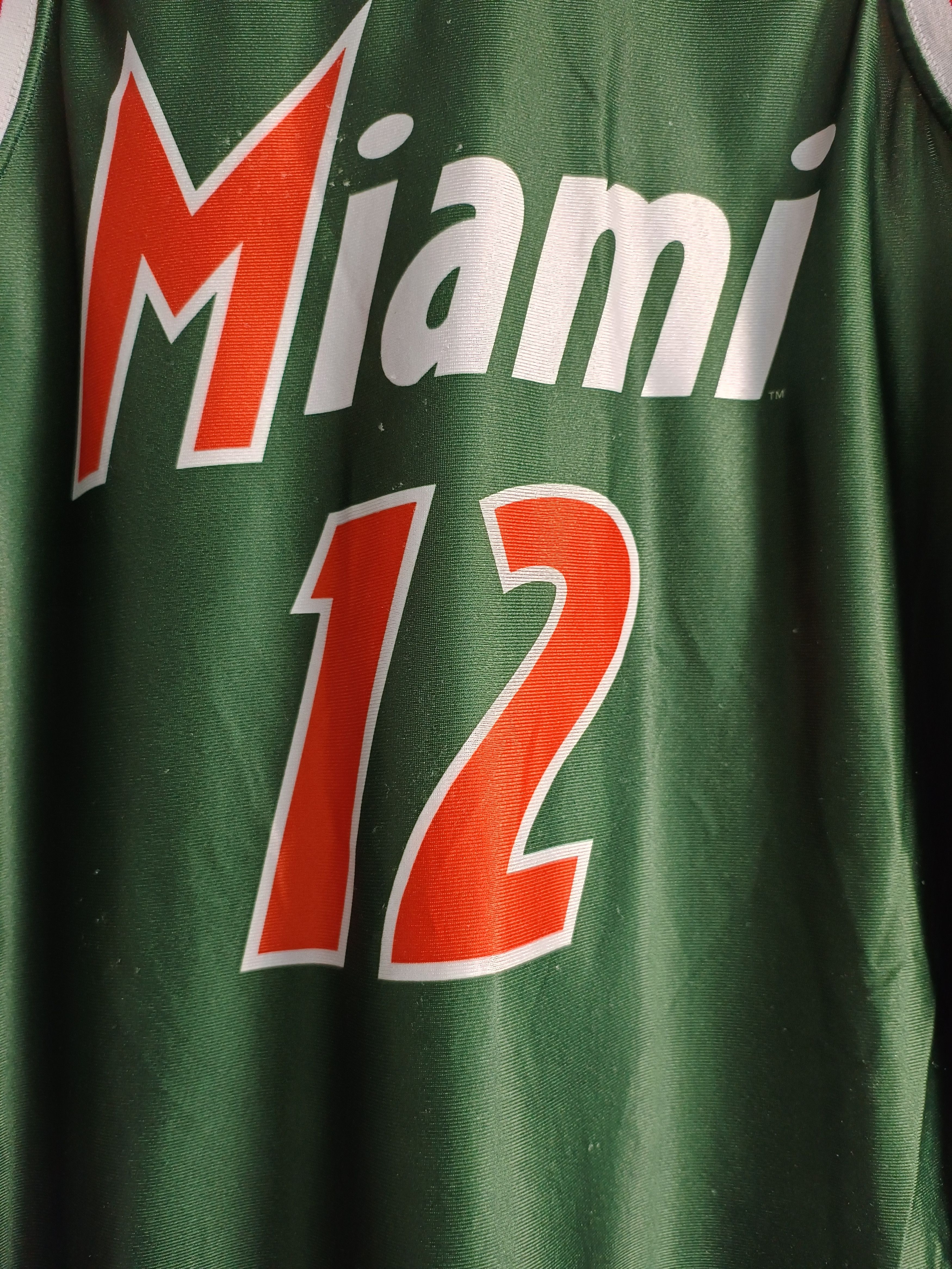 Nike × Vintage Miami Hurricanes 12 NCAA Nike 90s Basketball jersey Size US L / EU 52-54 / 3 - 4 Thumbnail