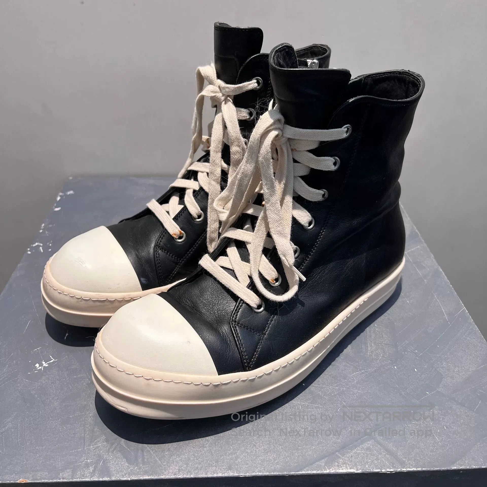 Rick Owens rick owens leather high. Size US 5 / EU 37 - 2 Thumbnail