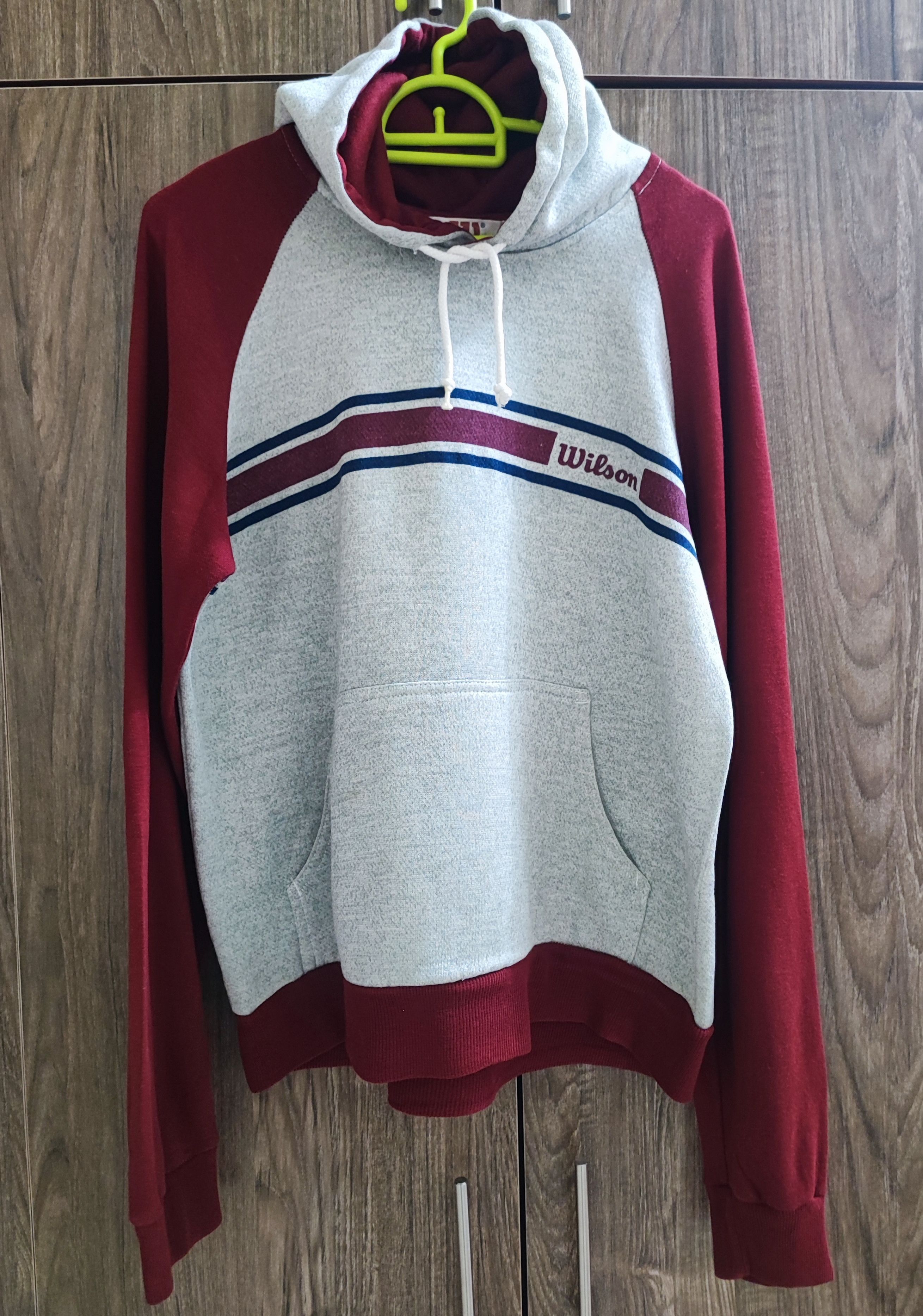 Vintage Rare! Vintage 80's Wilson Two Tone Raglan Hoodie Size US M / EU 48-50 / 2 - 1 Thumbnail