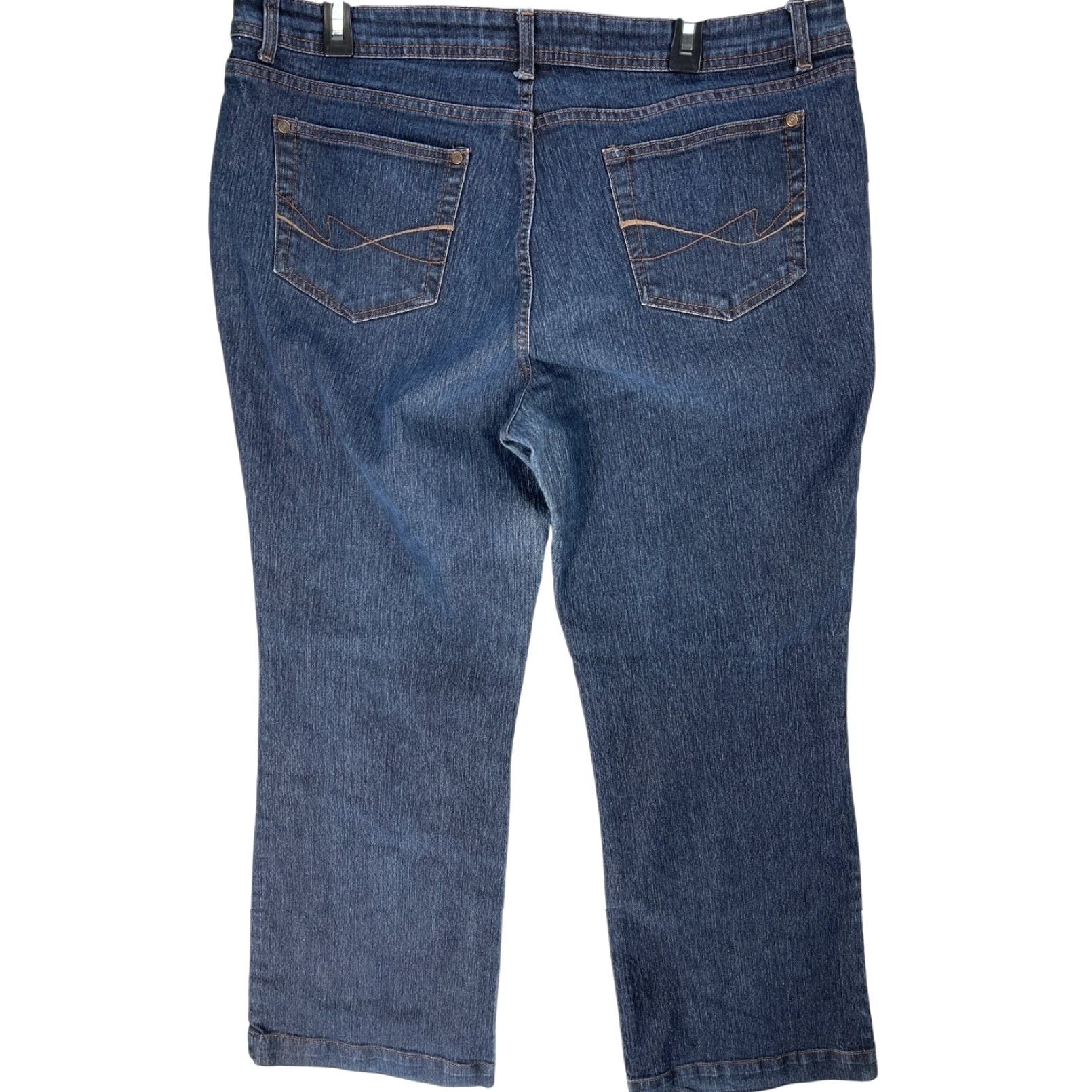 Faded Glory VINTAGE Y2K Faded Glory Flare Jeans Women 18 Blue Dark Wash Denim Stretch Cotton Jeans Flared Womens 18 Blue Denim Stretch Cotton Flared Jeans Size 26" / US 2 / IT 38 - 2 Thumbnail