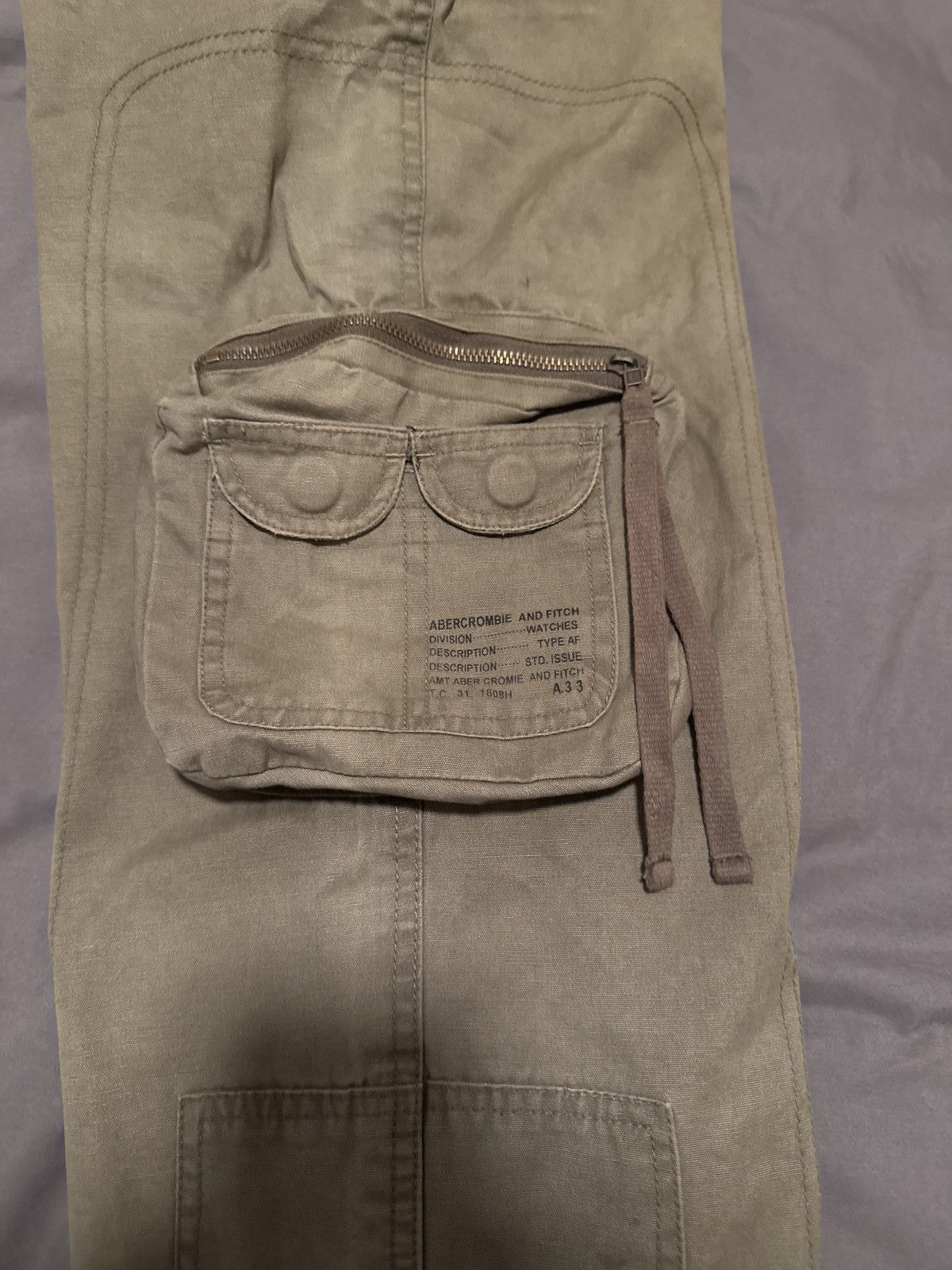 Abercrombie & Fitch × Vintage Abercrombie & Fitch 6oz Airborne Cargo Fatigues Size US 29 - 3 Thumbnail