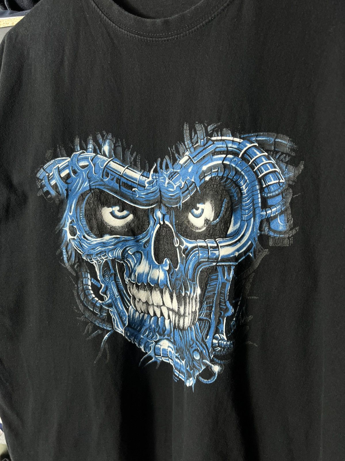 Liquid Blue Vintage Liquid Blue Skull T-Shirt Y2K Biker Cyber Size L Size US L / EU 52-54 / 3 - 2 Thumbnail