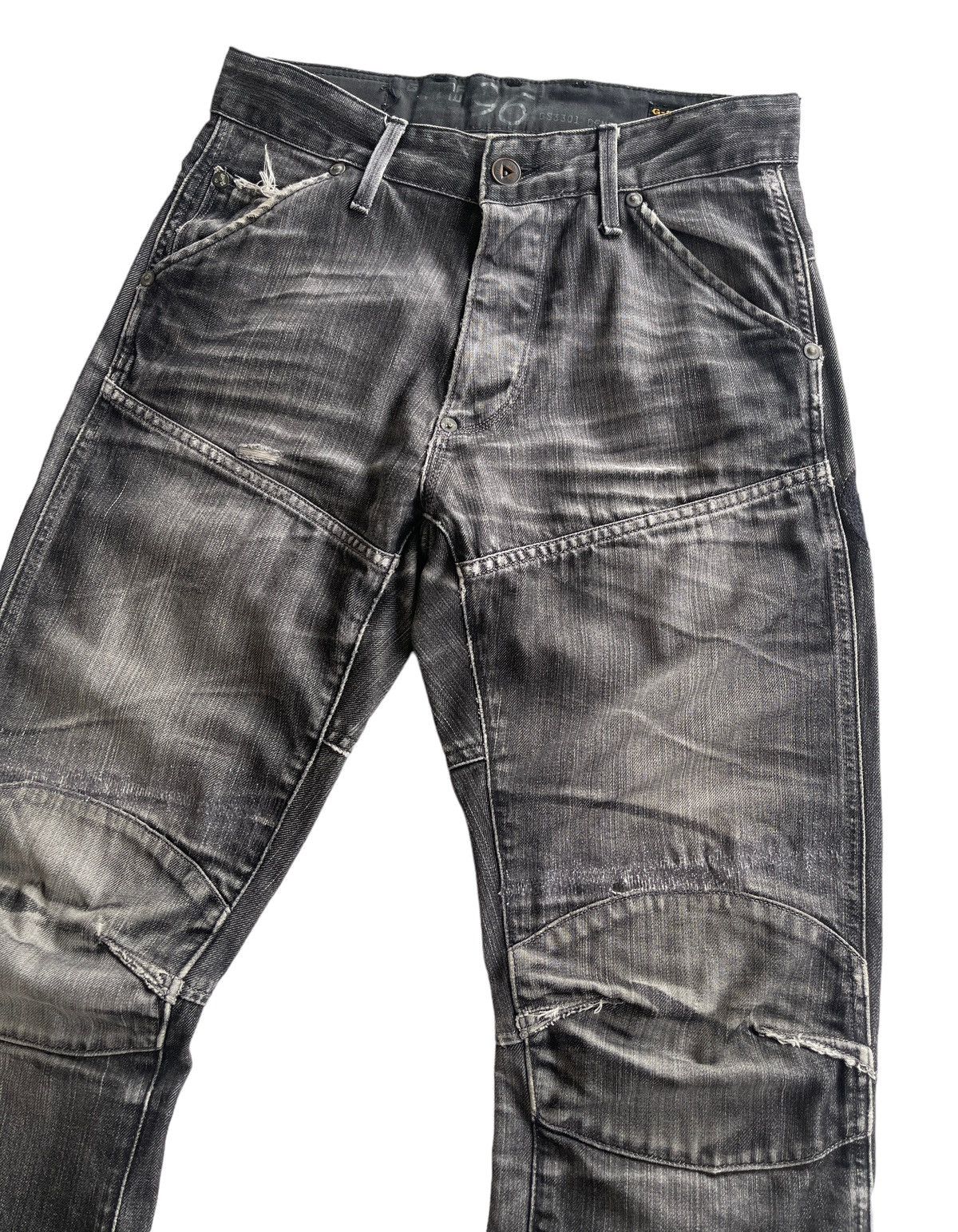 G-Star Gstar Raw Distressed Bikers Double Knee Denim Size US 29 - 8 Thumbnail