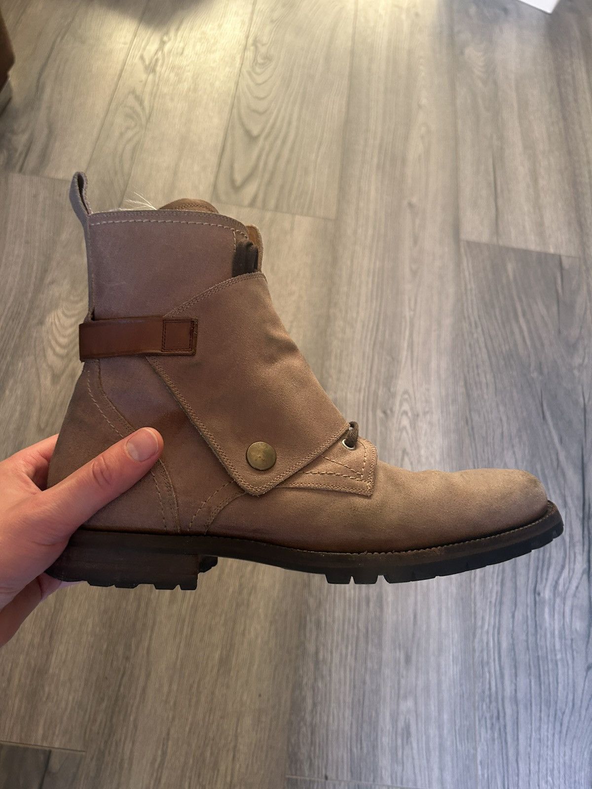 Dolce & Gabbana Dolce & Gabbana Buckled Suede Combat Boots Size US 8 / EU 41 - 14 Thumbnail