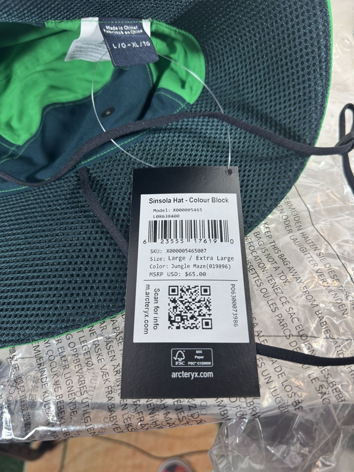 Arc'teryx Sinsola Hat - Colour Block Size ONE SIZE - 6 Thumbnail