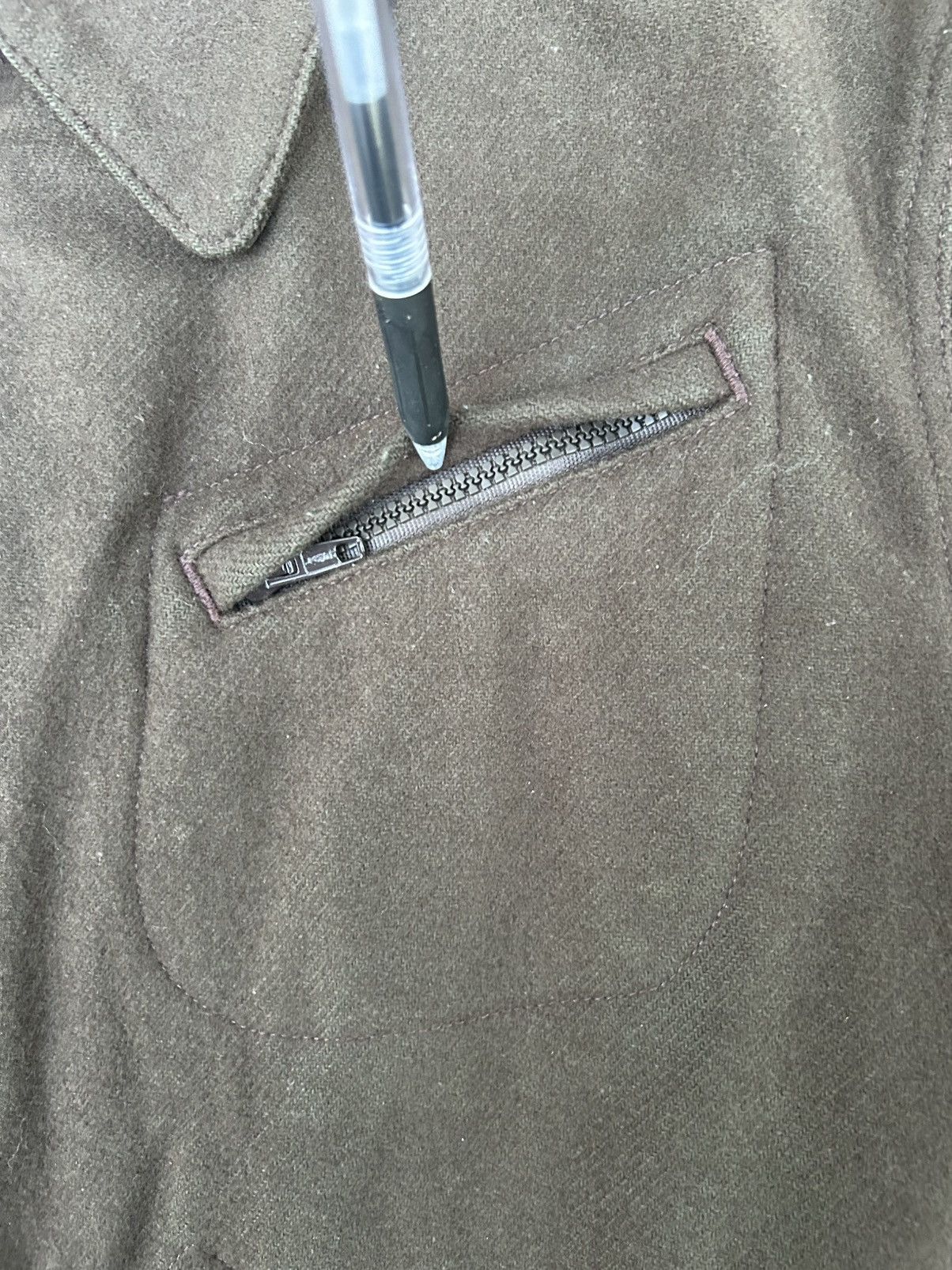 Armani Armani Jeans 90s brown/green felt jacket Size US M / EU 48-50 / 2 - 4 Thumbnail