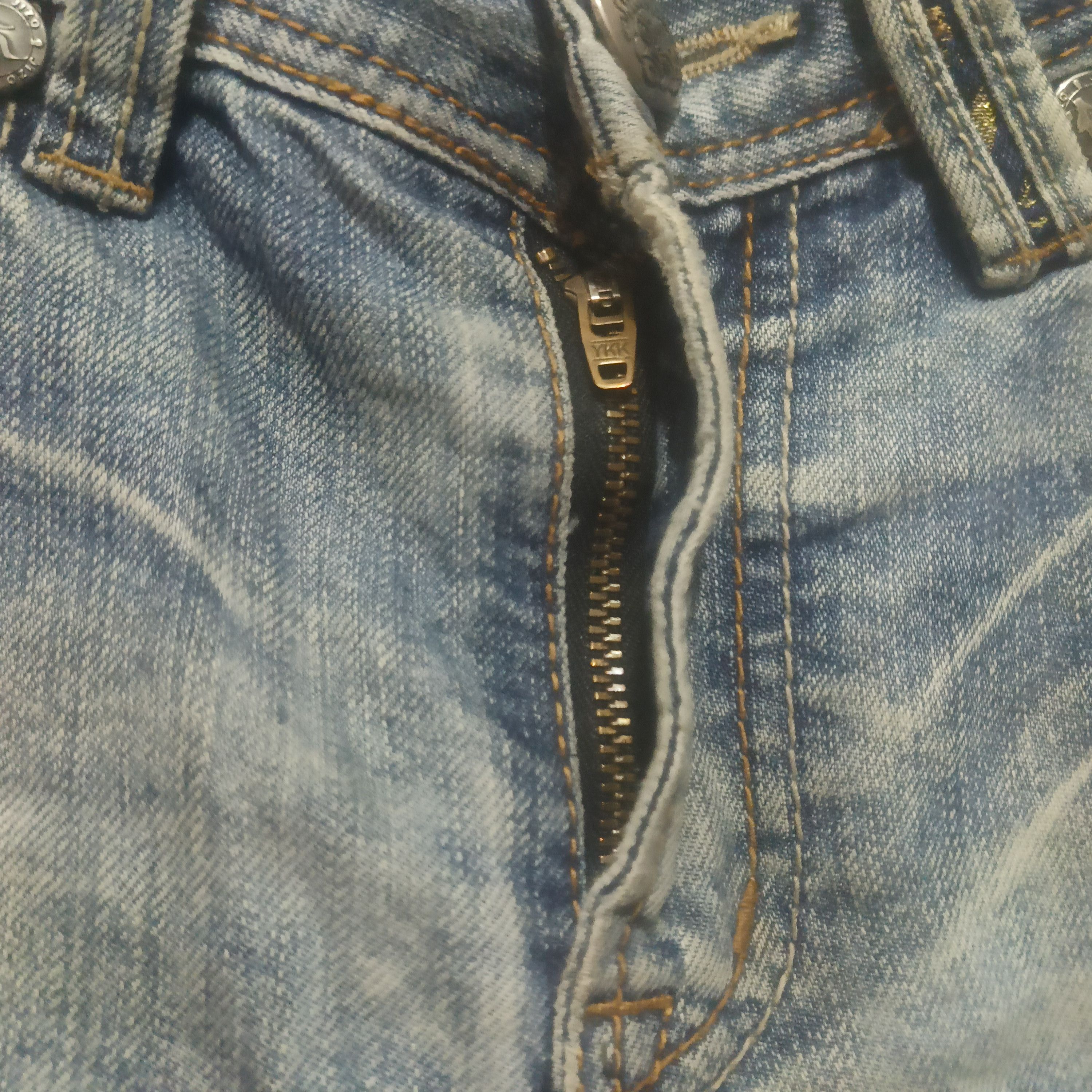 Karakuri Tamashii Japan Jizo Bosatsu Distressed Thrashed Jeans Karakuri style Size US 31 - 14 Thumbnail