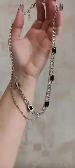 Other Double Layer Cuban Chain Necklace Size ONE SIZE - 2 Thumbnail