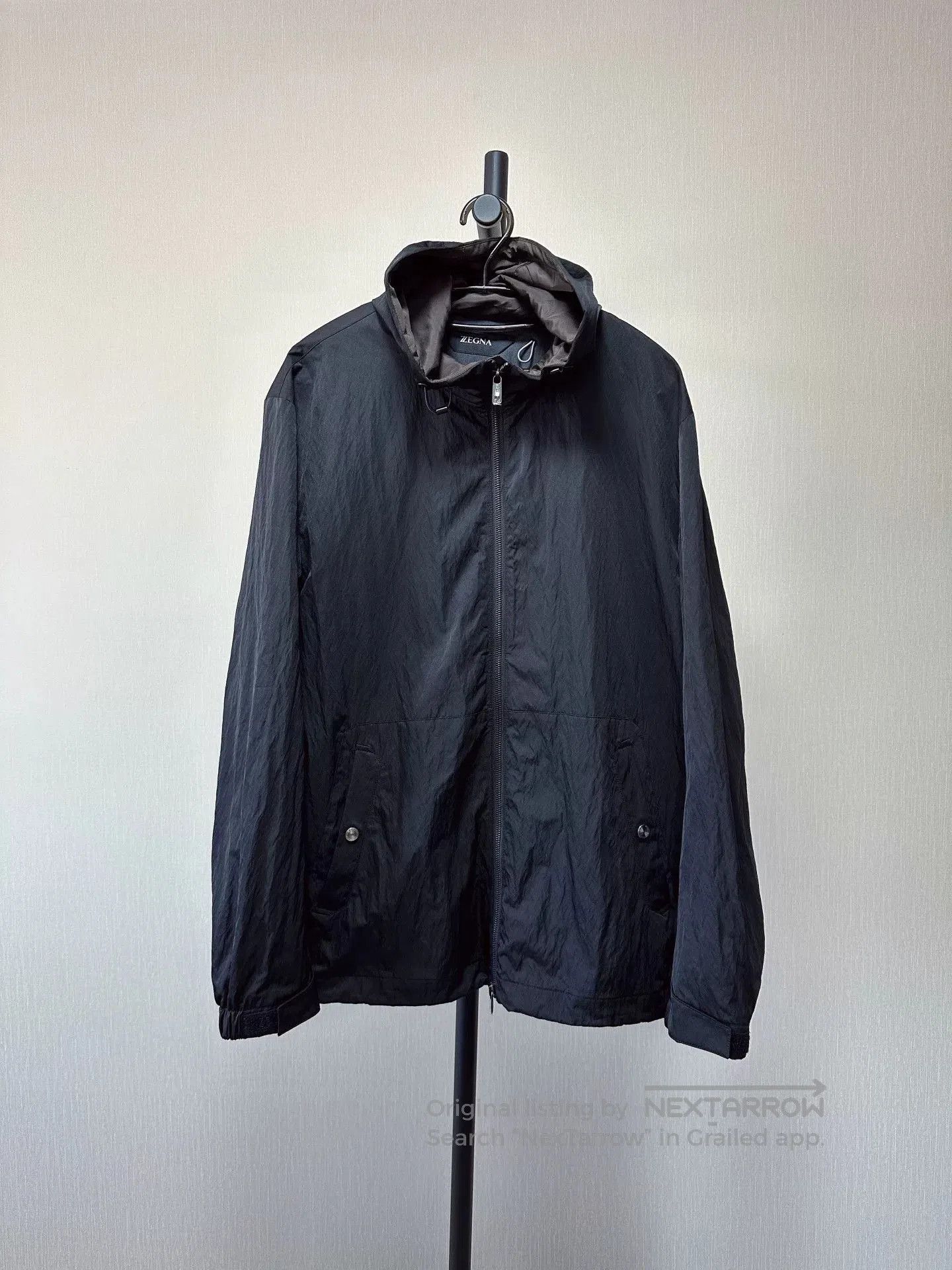 Ermenegildo Zegna Zegna Black Casual Hooded Jacket. Size US L / EU 52-54 / 3 - 1 Thumbnail