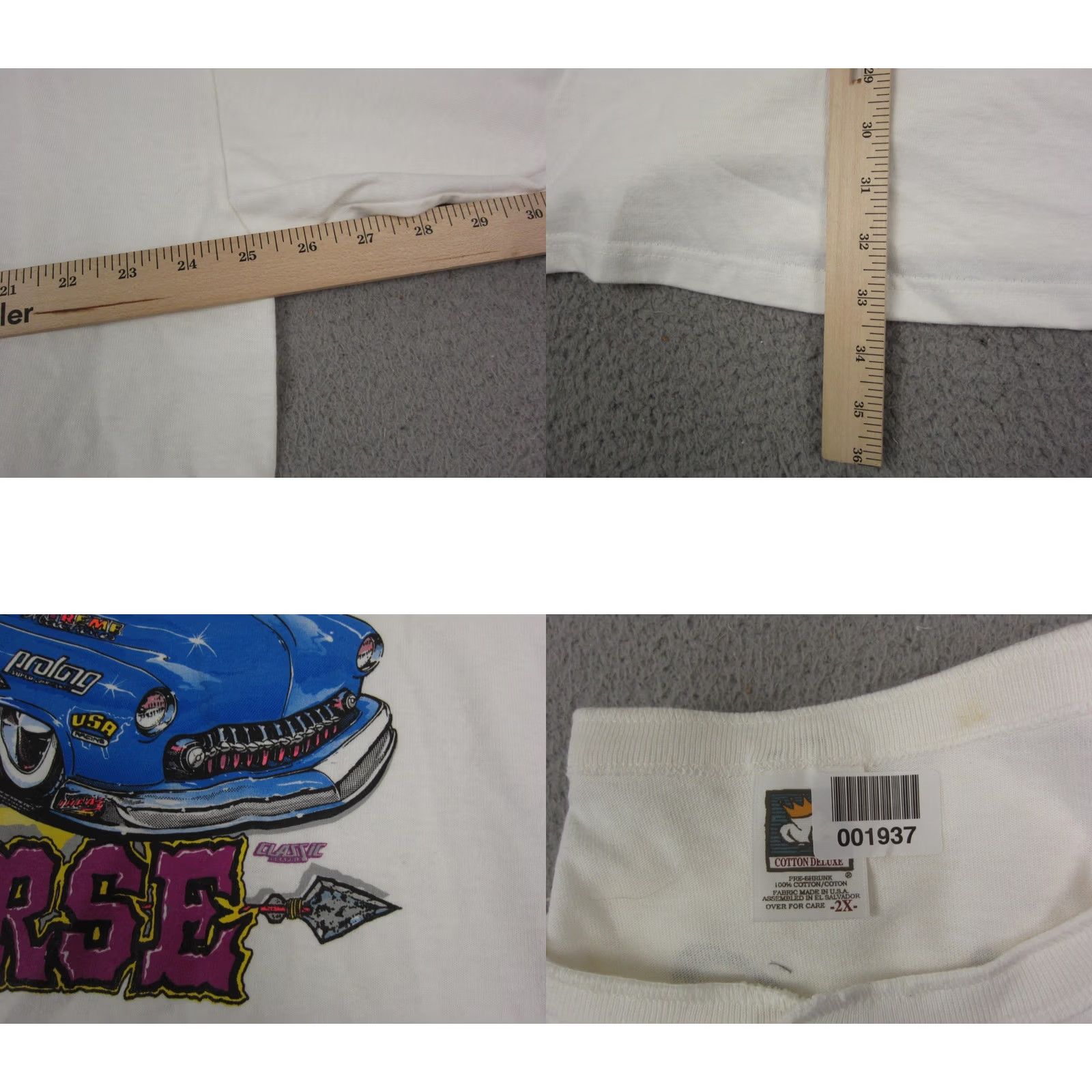 Vintage VINTAGE Cotton Deluxe Shirt Mens 2X White Crew Neck Short Sleeve 90s Mercury Racing Iron Horse Henley Cotton Deluxe Mens Shirt 2X White 90s Size US XXL / EU 58 / 5 - 8 Thumbnail