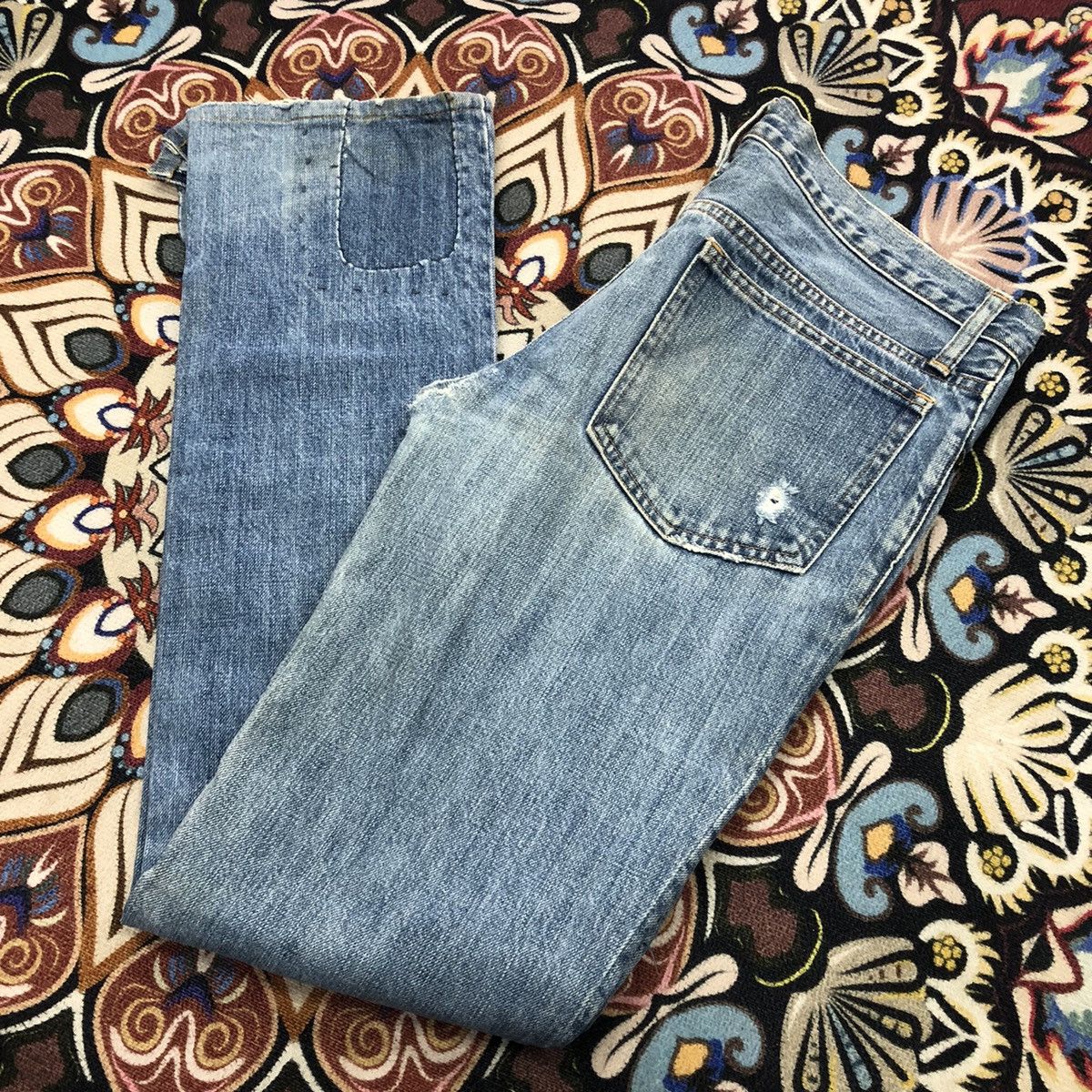 Issey Miyake By Issey Miyake!! Tsumori Chisato Patchwork Denim Pants Size 30" / US 8 / IT 44 - 23 Thumbnail