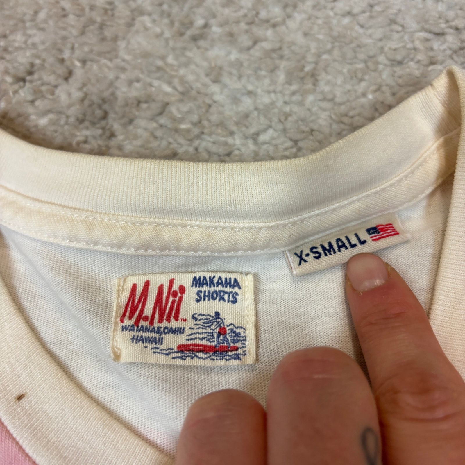 M.Nii M.Nii Striped TShirt Makaha Shorts Hawaii Surfer Men's XS Size US XS / EU 42 / 0 - 6 Thumbnail