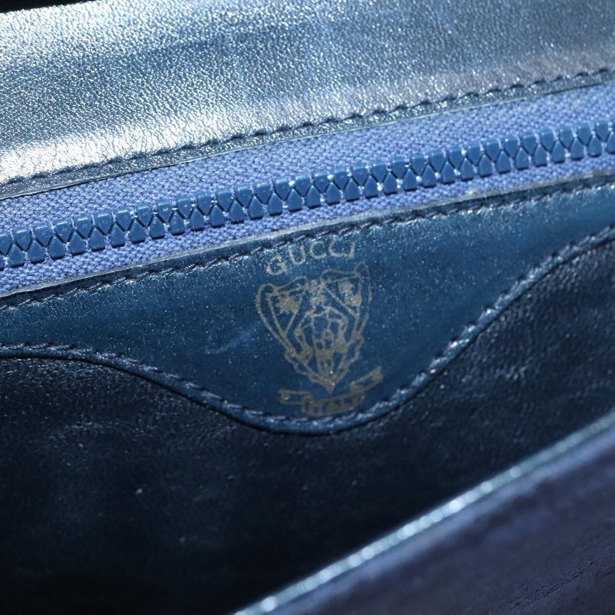 Gucci GUCCI Micro GG Canvas Shoulder Bag Navy Size ONE SIZE - 16 Thumbnail