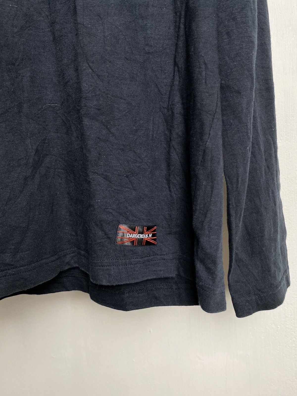 If Six Was Nine × Japanese Brand × Le Grande Bleu (L.G.B.) Dengerous Warning Skull Laces Up Longsleeve Size US M / EU 48-50 / 2 - 4 Thumbnail