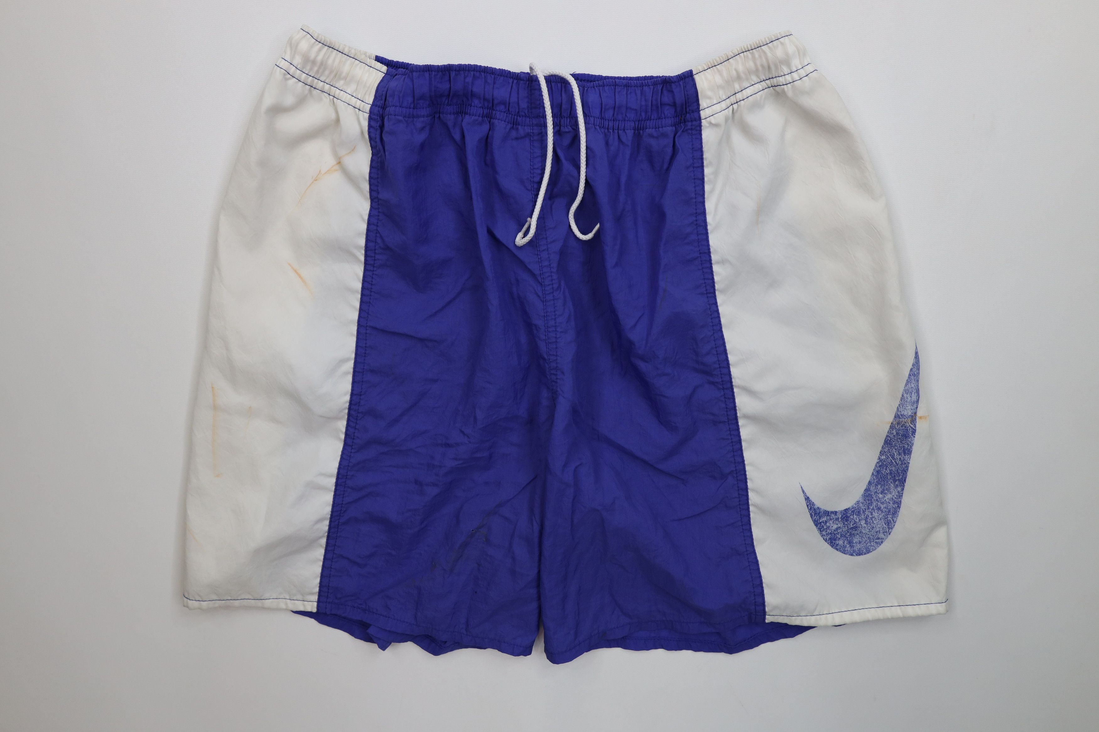 Nike Vintage 90s Nike Big Swoosh Running Jogging Soccer Shorts Size US 34 / EU 50 - 1 Thumbnail