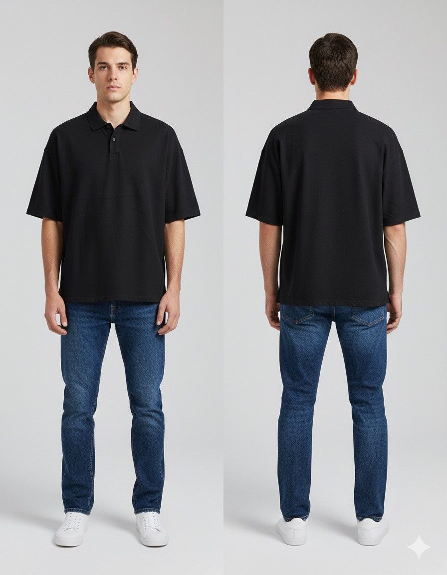 Tete Homme 🔥Black On Tête Homme Issey Miyake Polo Tees Size US M / EU 48-50 / 2 - 1 Thumbnail