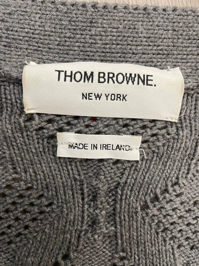 Thom Browne Thom Browne Gray knit cardigan Size XS / US 0-2 / IT 36-38 - 6 Thumbnail