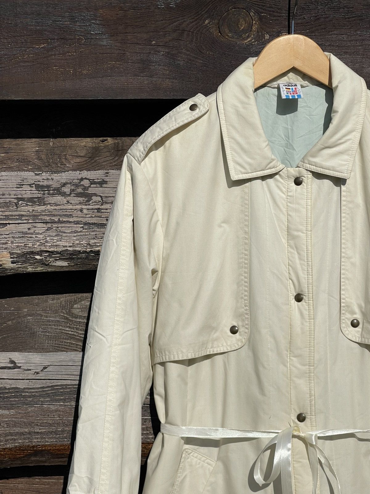 Adidas 1970’s Adidas Made in West Germany Vintage trench Coat beige Size L / US 10 / IT 46 - 9 Thumbnail