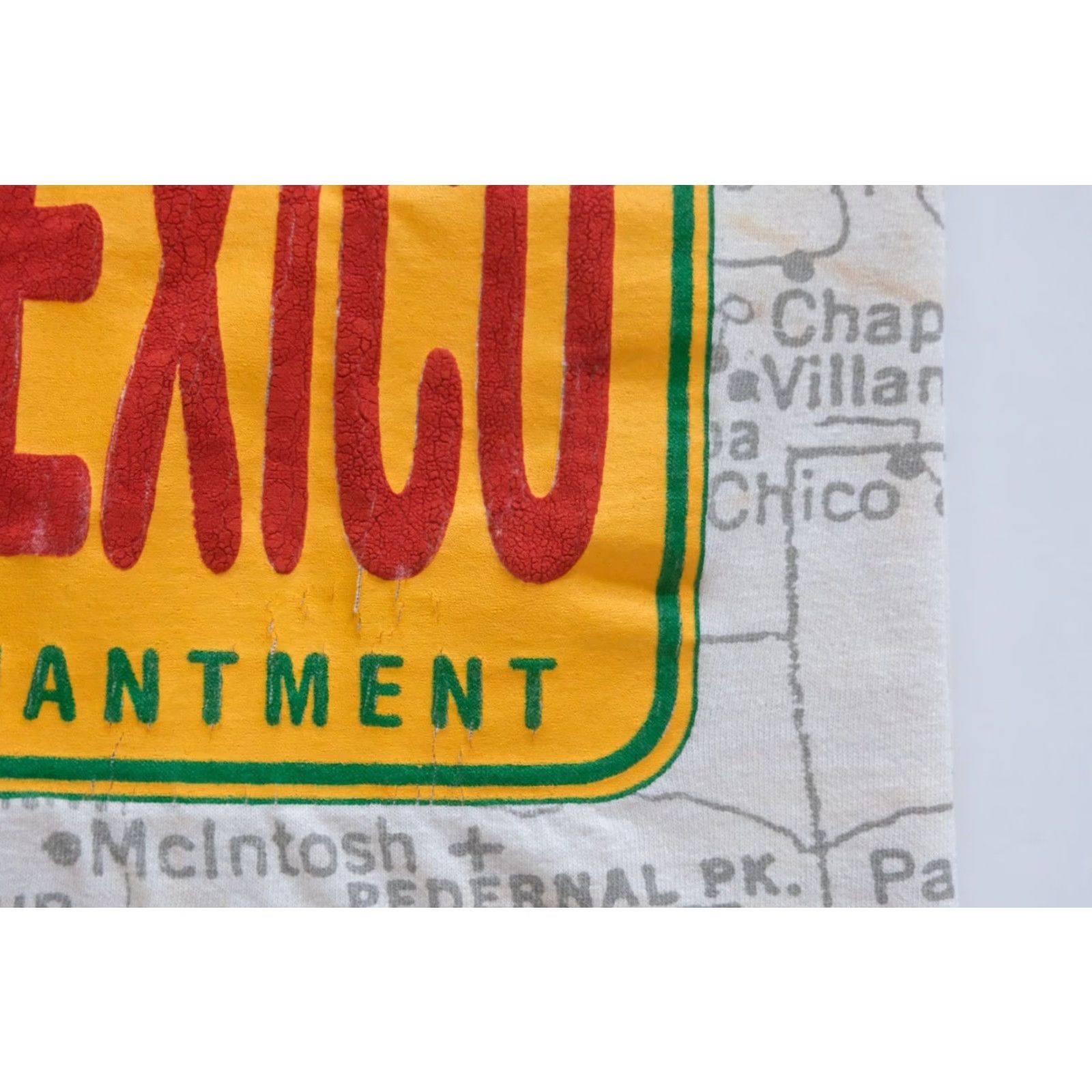 Sunray Sportswear NEW MEXICO LAND OF ENCHANTMENT MAP AOP GRAPHIC DISTRESSED T SHIRT USA MADE SZ XL MEN Shirt White Cotton Crew Neck Short Sleeve 1990s Size US XL / EU 56 / 4 - 4 Thumbnail
