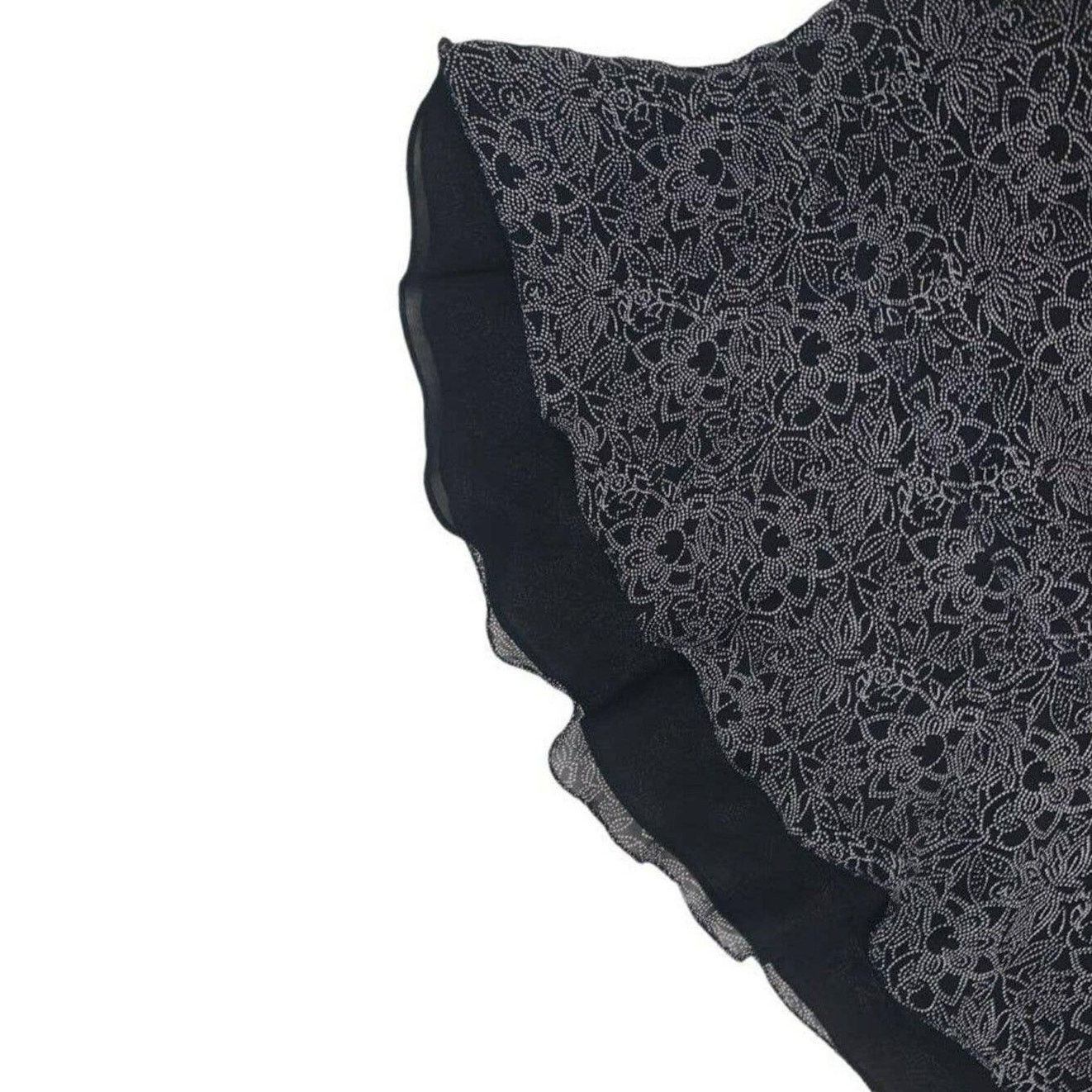 Express Vintage The Limited Black Midi Skirt 100% Silk sz 10 32.5" Size 34" / US 12 / IT 48 - 3 Thumbnail