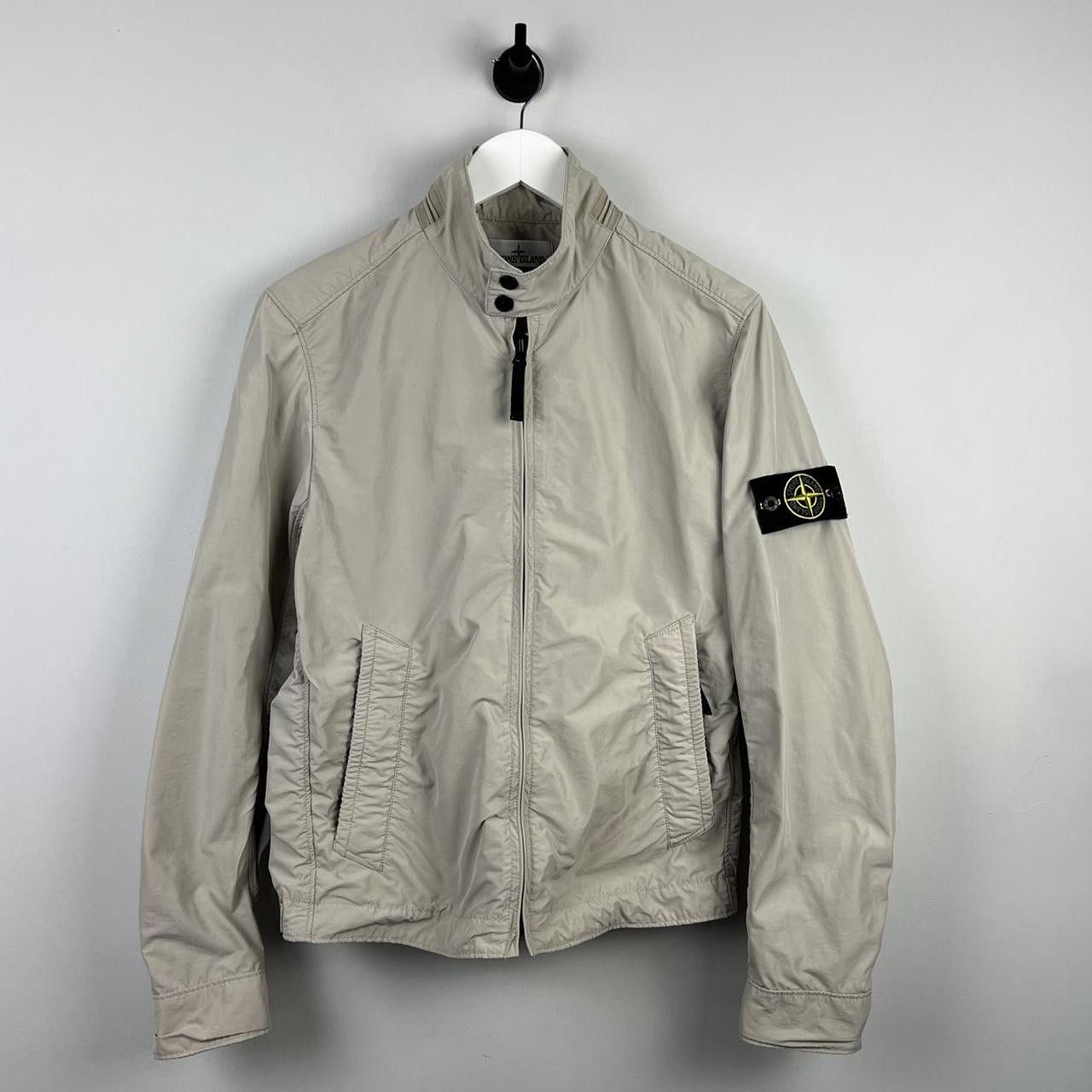 image of Stone Island Micro Reps Collared Jacket in Cream, Men's (Size Medium)