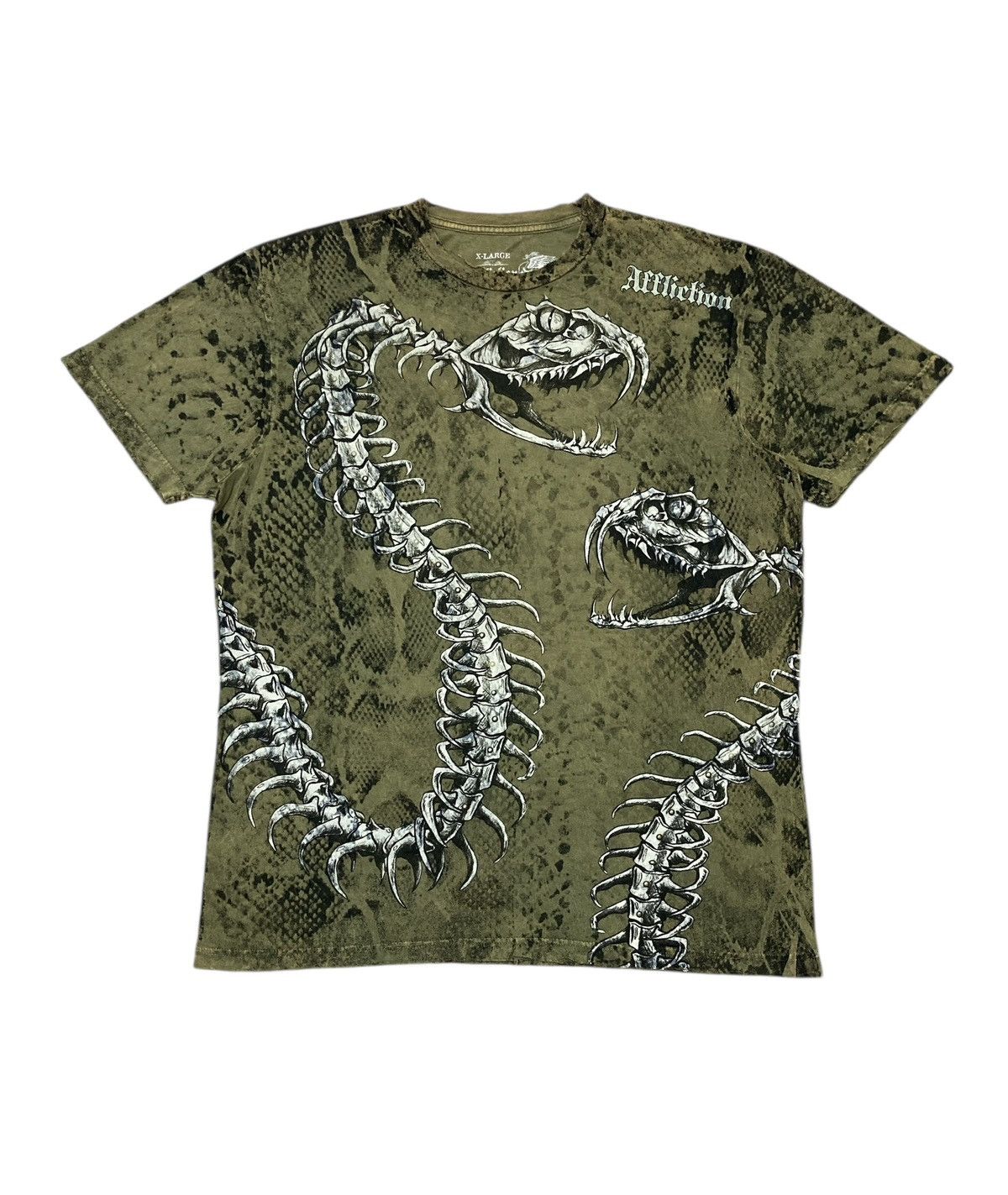 Affliction Affliction Skeletal Snake T-Shirt Size US XL / EU 56 / 4 - 1 Thumbnail