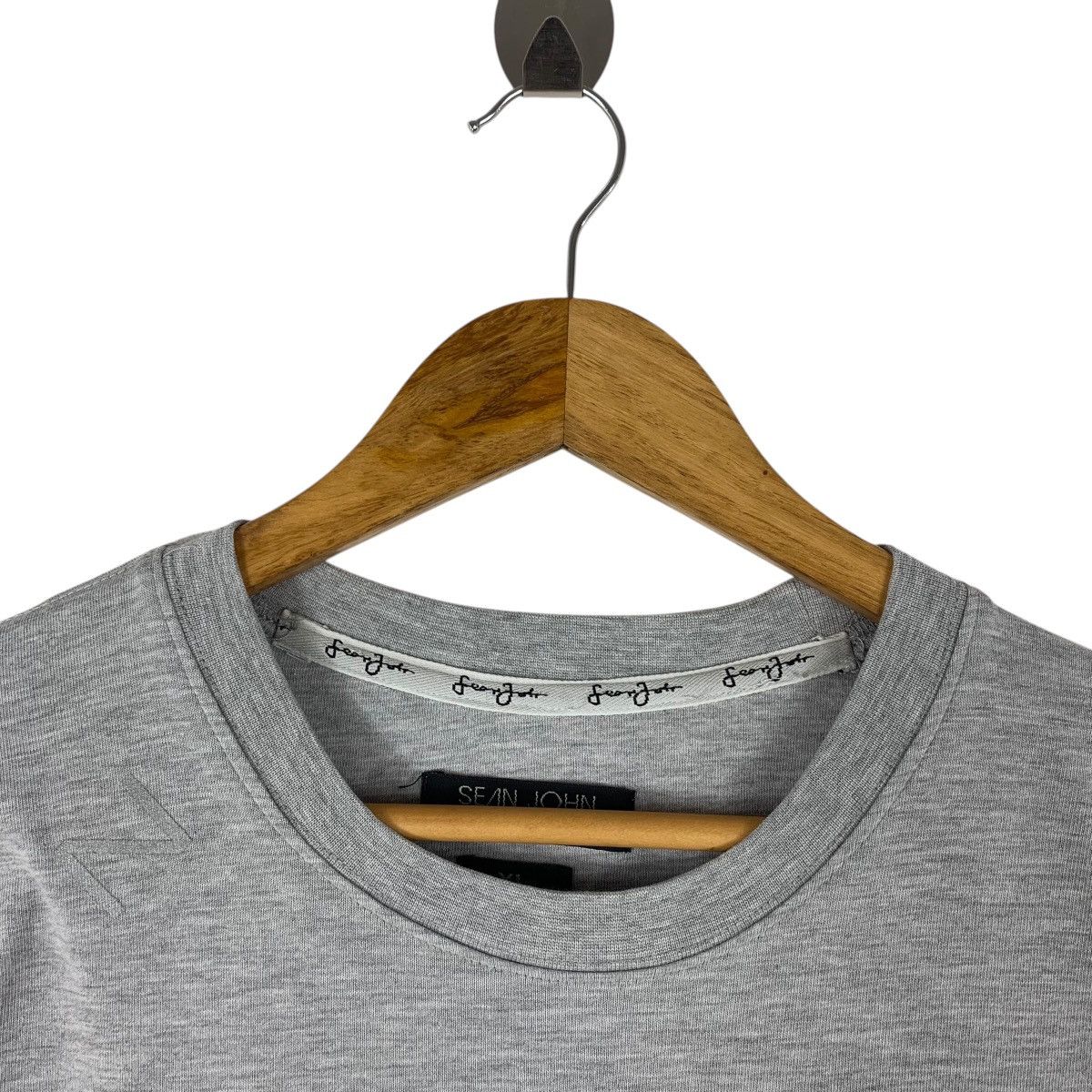 Sean John SEAN JOHN embroidery spellout big grey tee Size US XL / EU 56 / 4 - 8 Thumbnail