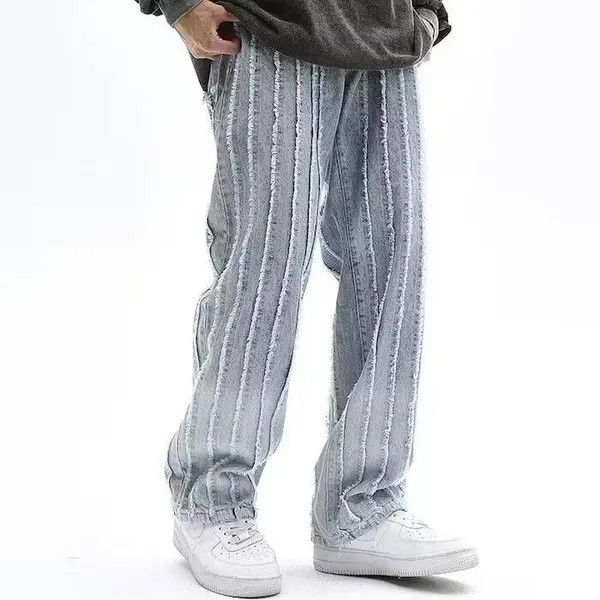 Japanese Brand × Jean Striped Baggy Jeans Size US 34 / EU 50 - 1 Thumbnail