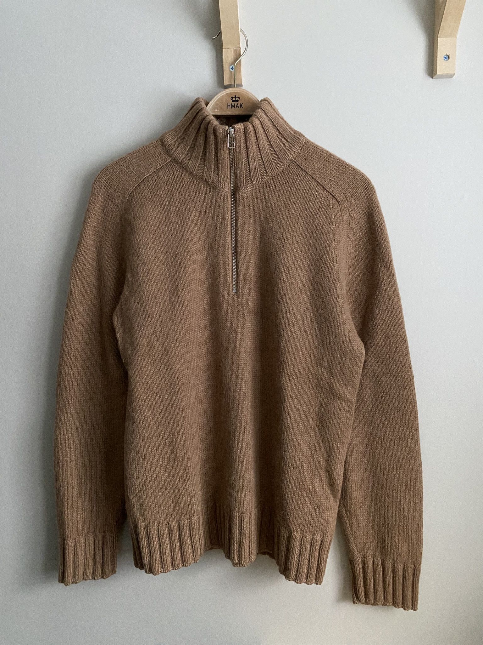 Norse Projects $540 - Bruno Alpaca Half Zip - Duffle Brown Size US M / EU 48-50 / 2 - 6 Thumbnail
