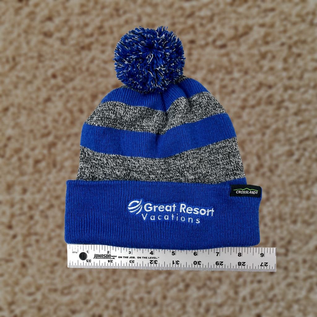 Greats Crossland Beanie Toque Knit Acrylic Gray Stripe Adult Unisex A Size ONE SIZE - 1 Thumbnail
