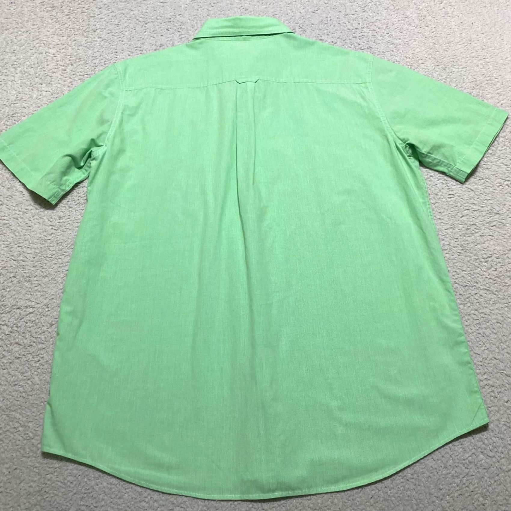 Chaps Chaps Ralph Lauren Mens L Shirt Green Plaid Check Short Sleeve Button-Down Poplin Cotton Polyester Casual Vintage: No Conflict Size US L / EU 52-54 / 3 - 2 Thumbnail