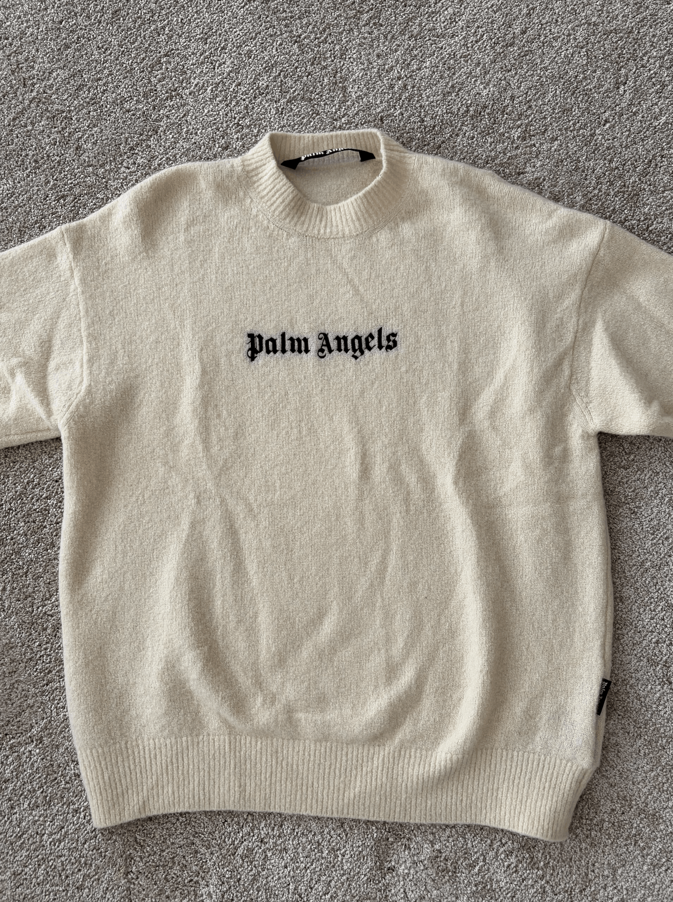 Palm Angels Palm Angels Beige/Cream Knitwear Sweater Size US S / EU 44-46 / 1 - 1 Thumbnail