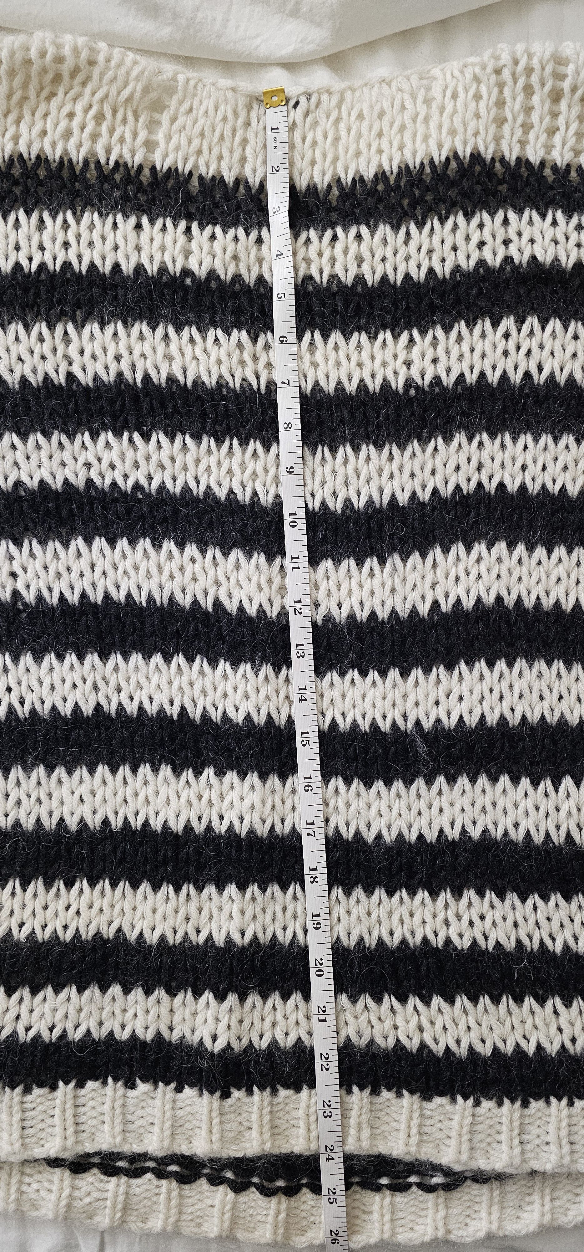 Saint Laurent Paris FW15 Striped Knit Mohair Sweater Size US XS / EU 42 / 0 - 11 Thumbnail