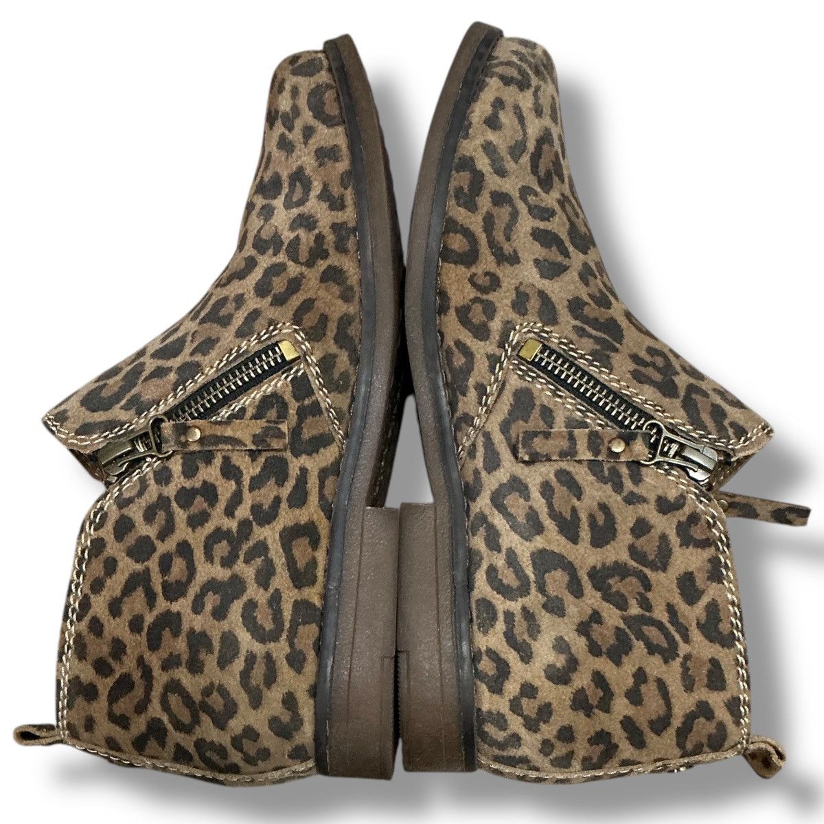 Hush Puppies Hush Puppies Mazin Cayto Cheetah Print Zip Up Ankle Booties Size US 8 / IT 38 - 6 Thumbnail