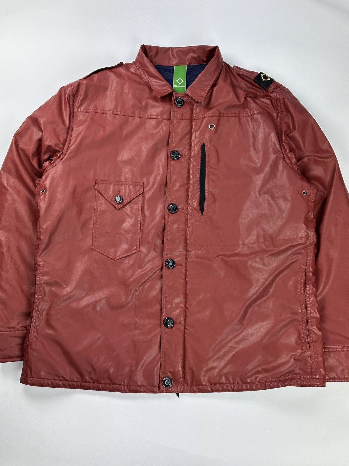MA.Strum Red/Burgundy Leather Jacket