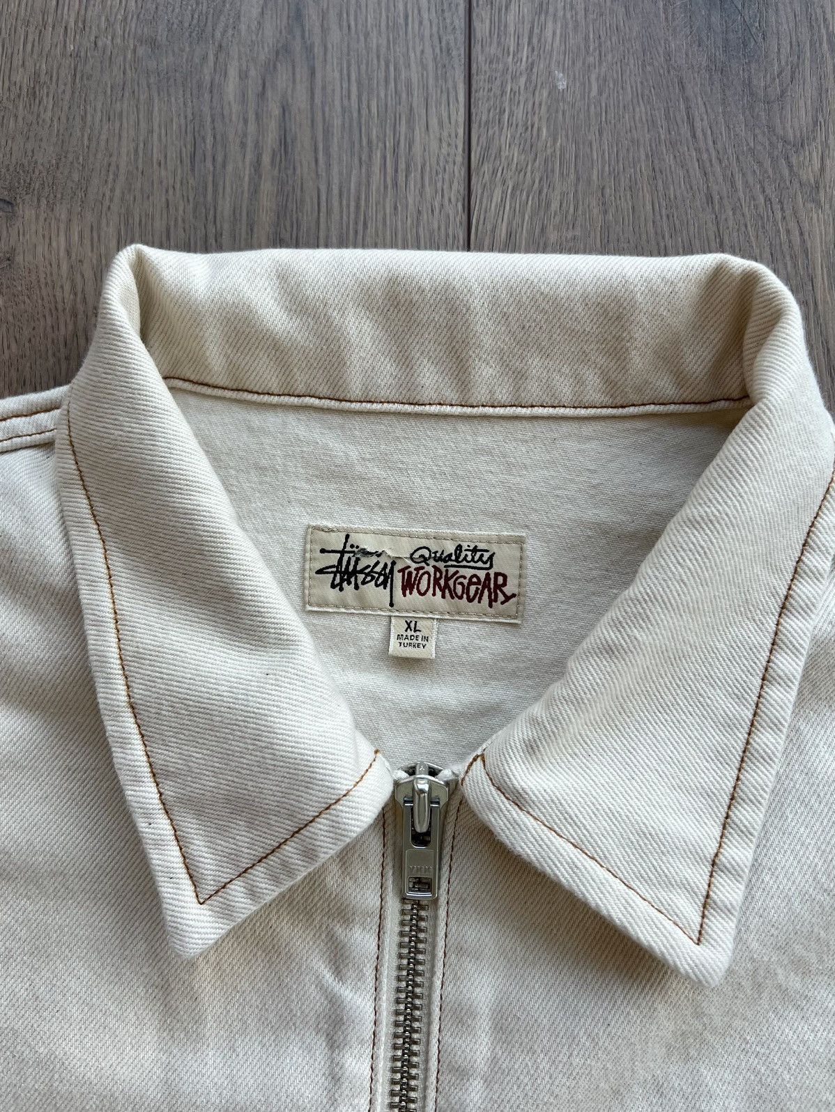Stussy Stussy Denim Work Jacket Natural XL Size US XL / EU 56 / 4 - 3 Thumbnail